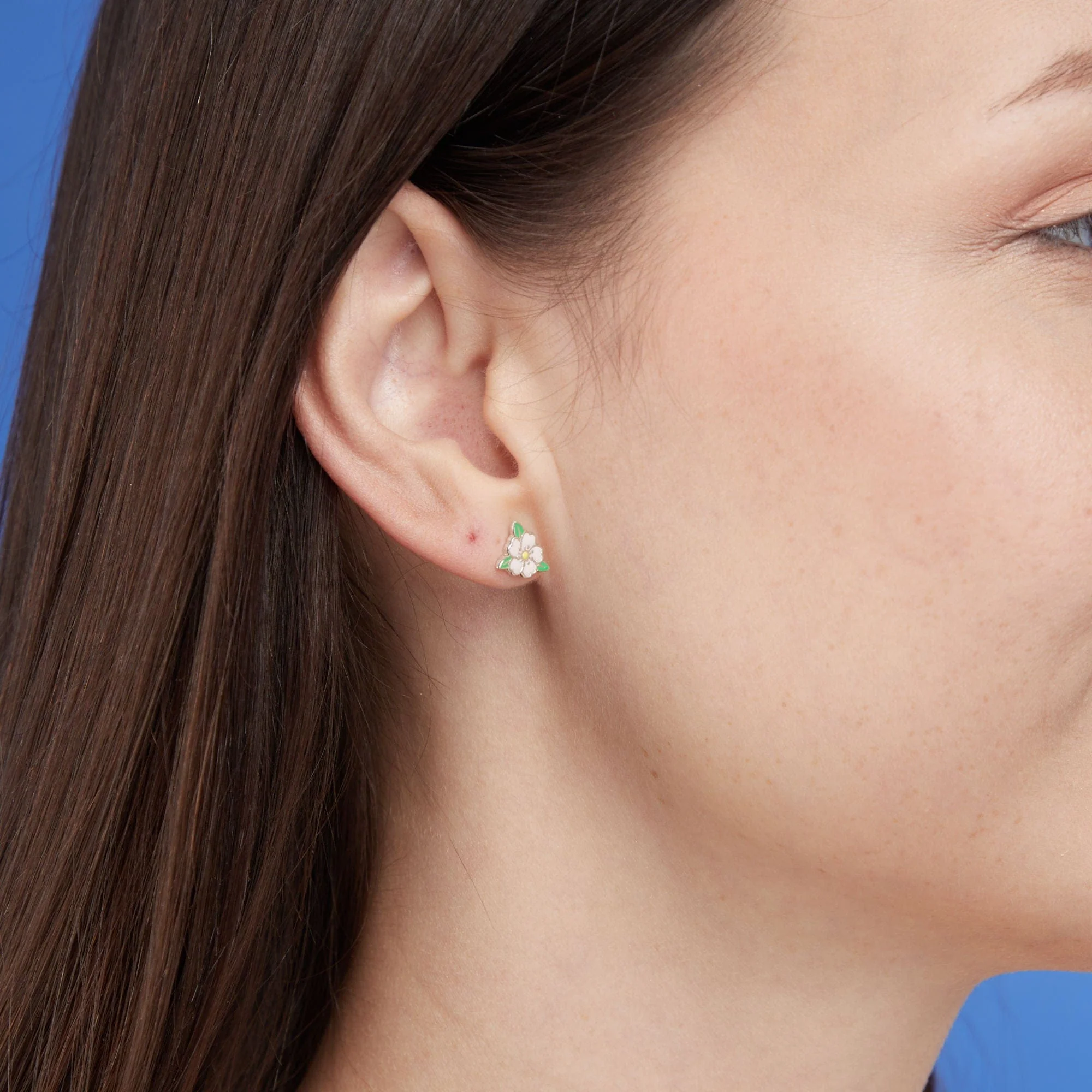 Pink Hibiscus Flower Studs - Image 3