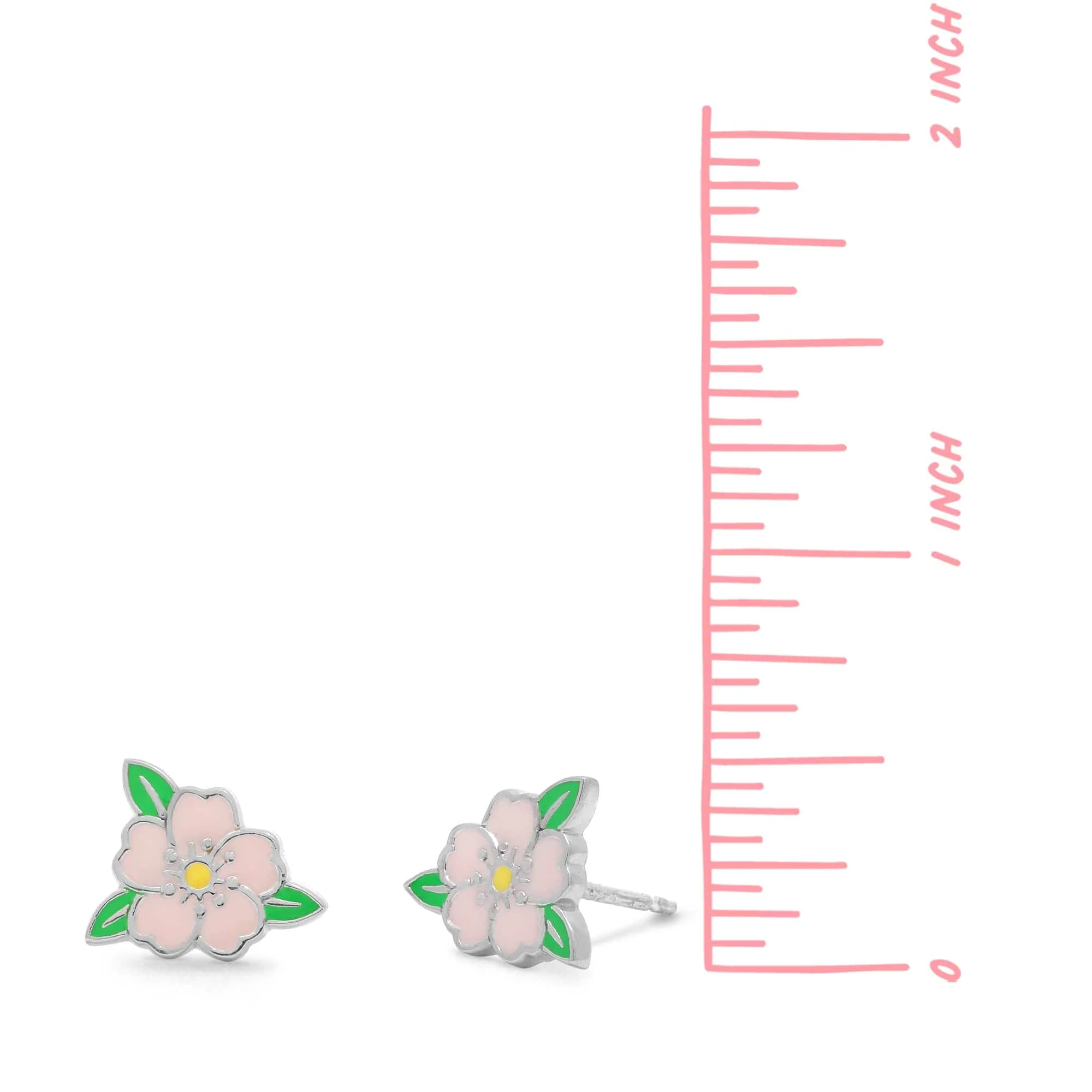 Pink Hibiscus Flower Studs - Image 6