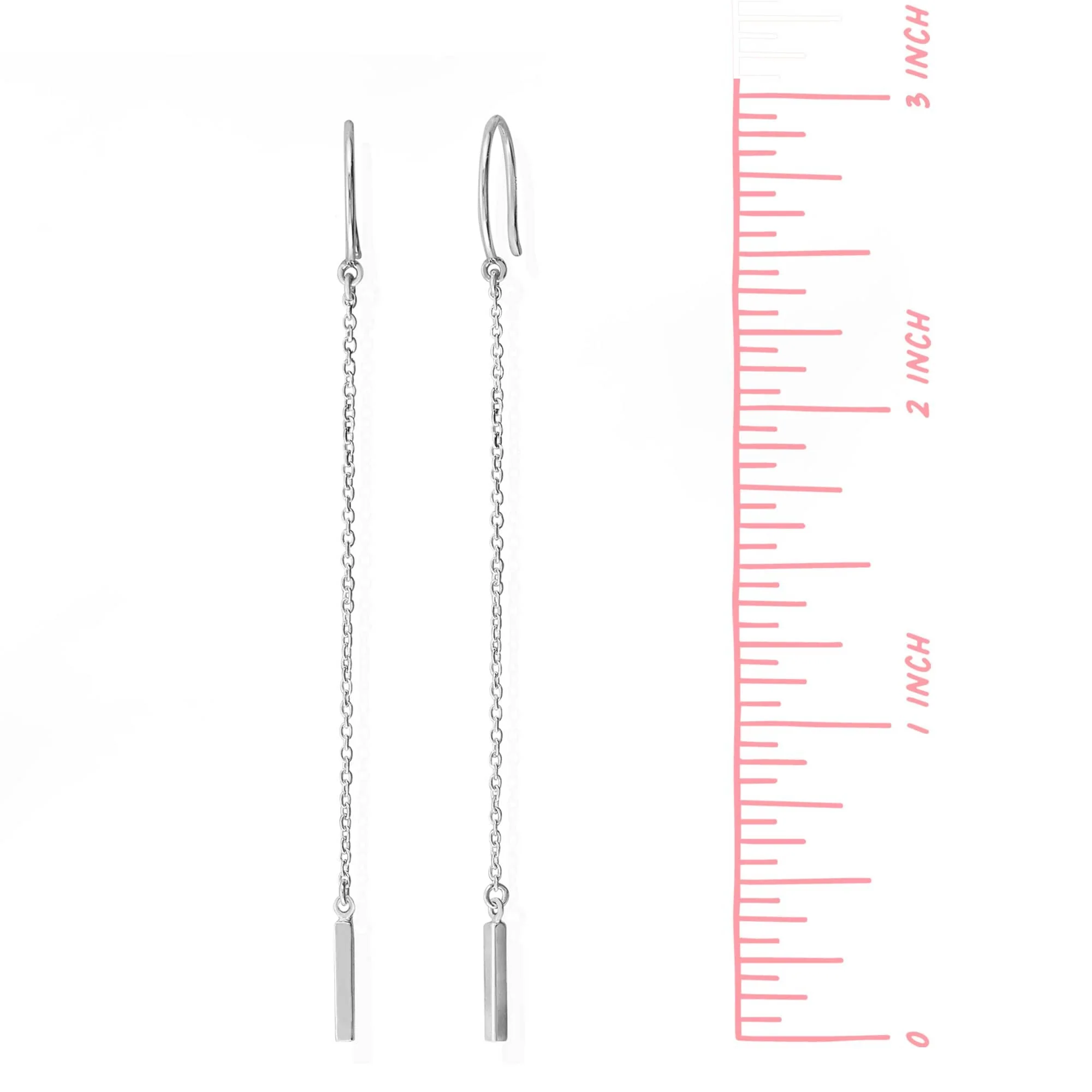 Hoop Threaders Earrings - Image 3