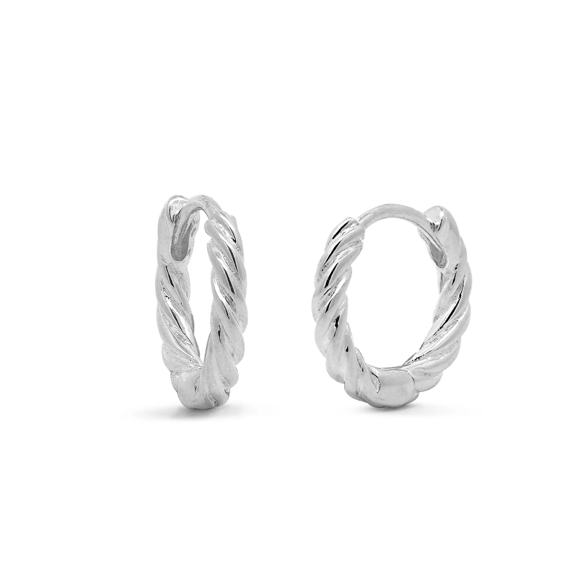 Braided Huggie Hoops