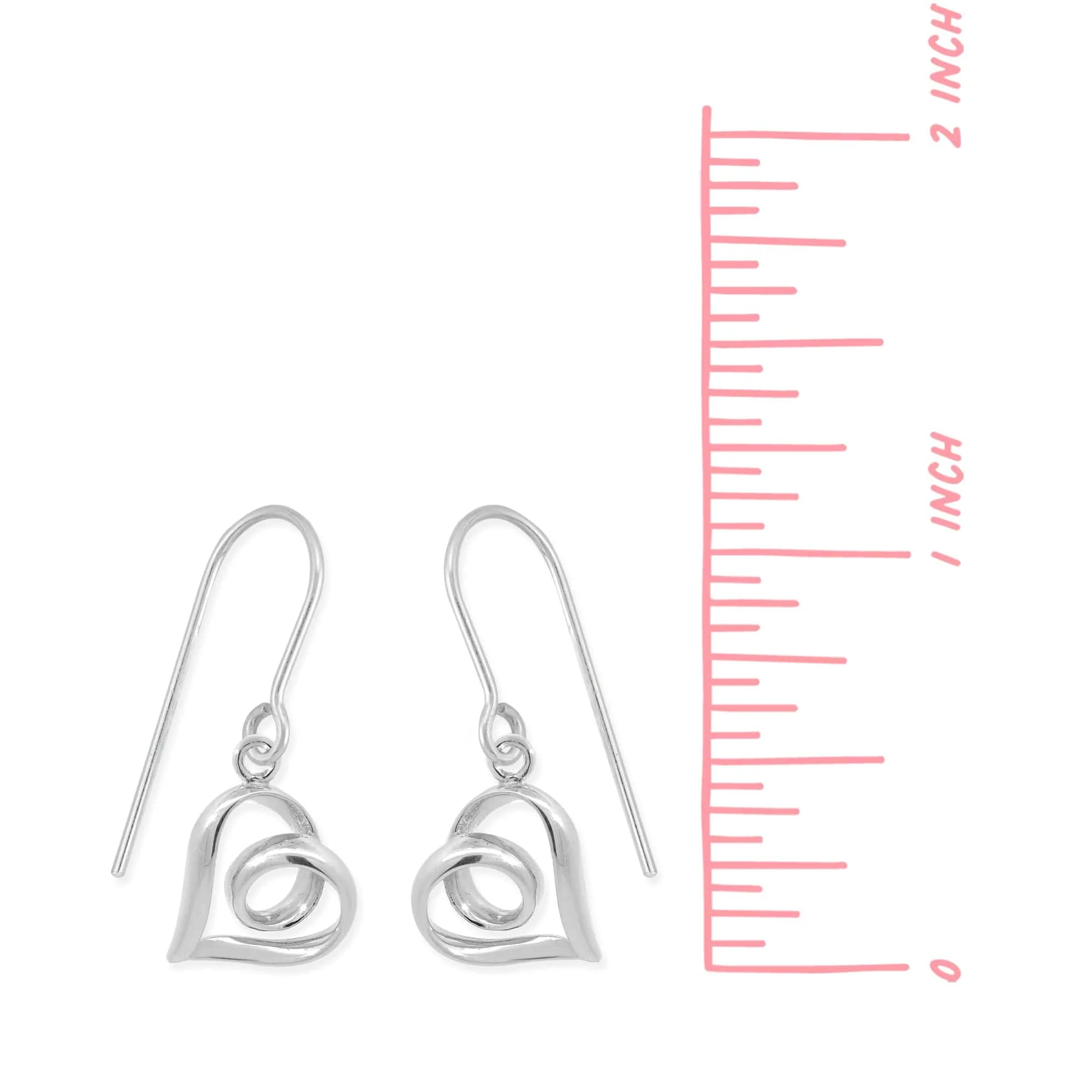 Infinite Loop Heart Dangle Earrings - Image 4