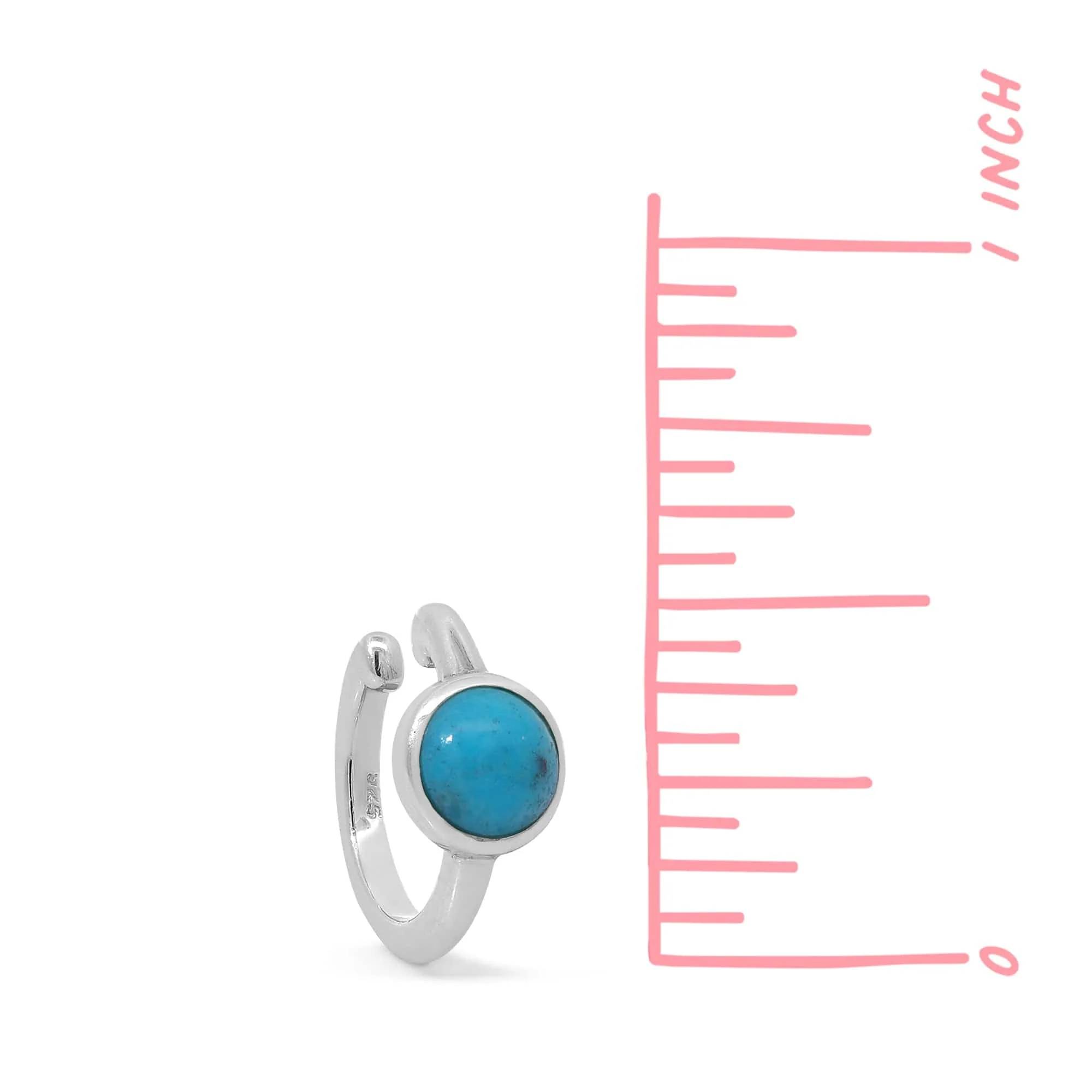 Jaime Ear Cuff with Turquoise - Image 4