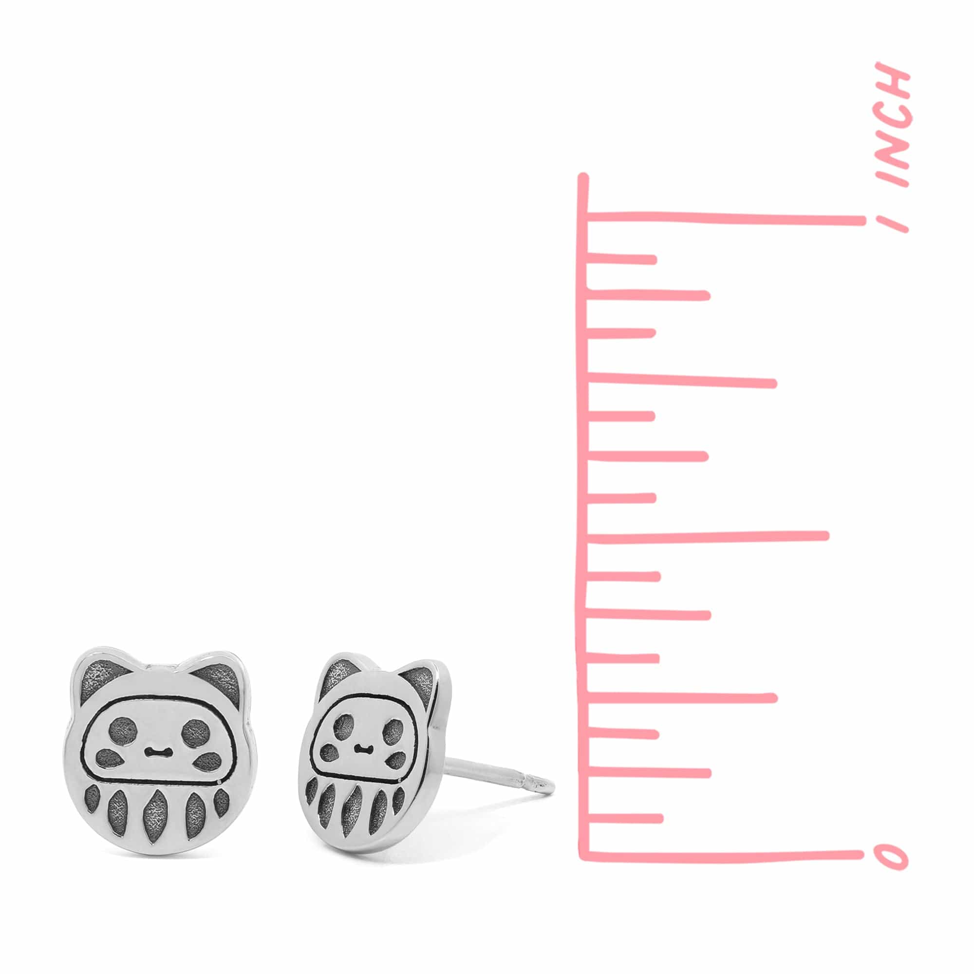 Kawaii Daruma Studs - Image 4