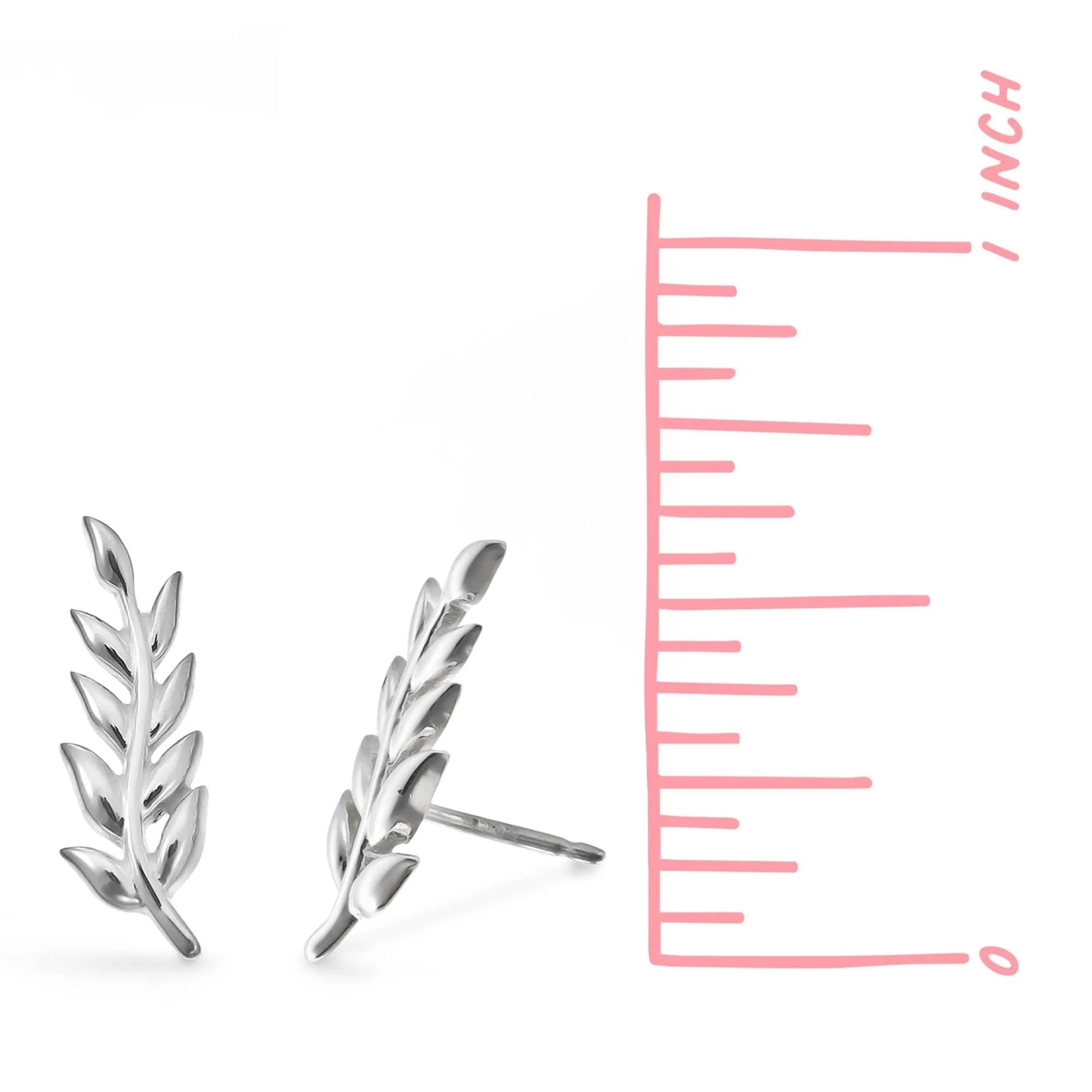 Leaf Ear Crawlers Stud Earrings - Image 7