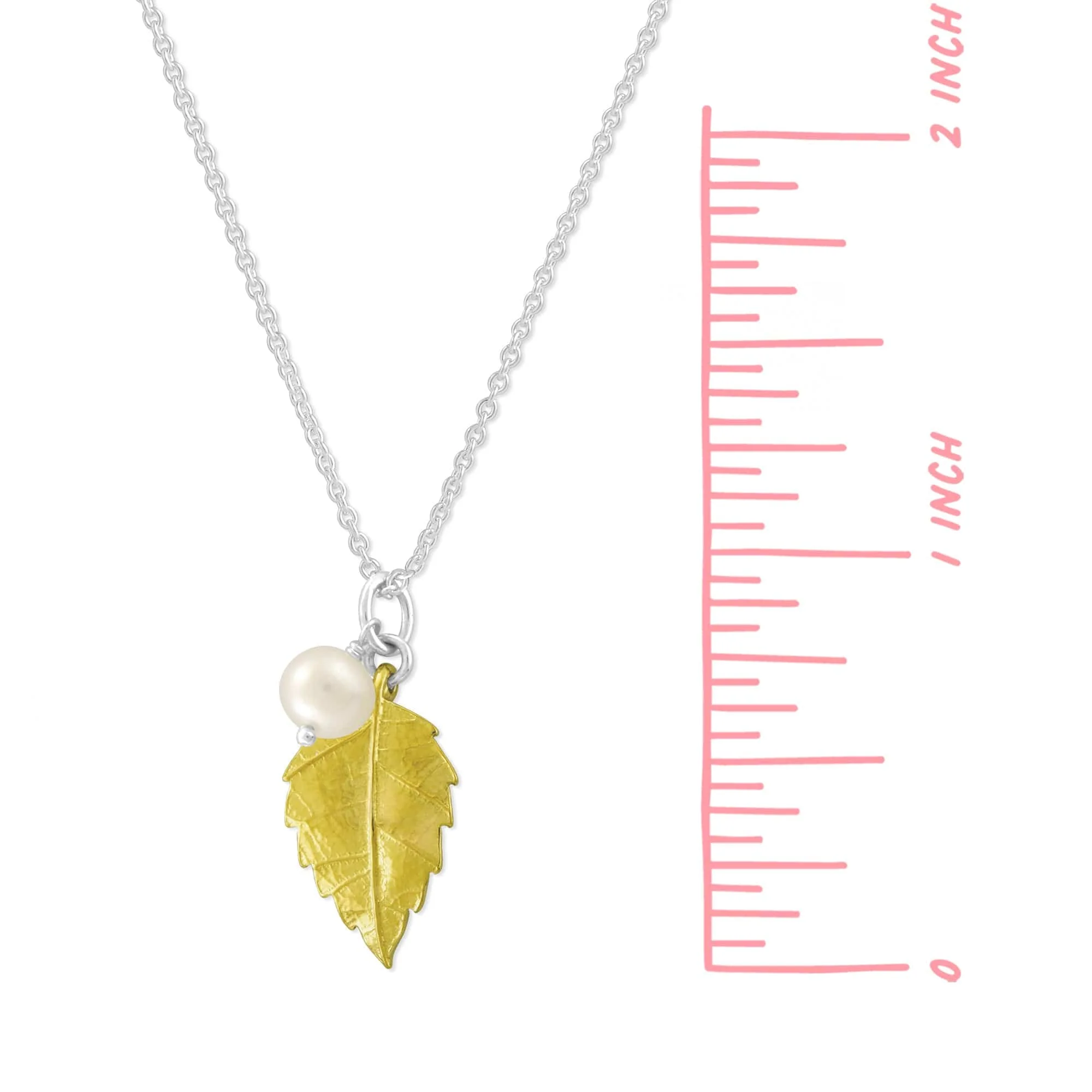 Leaf and Pearl Necklace - Image 5