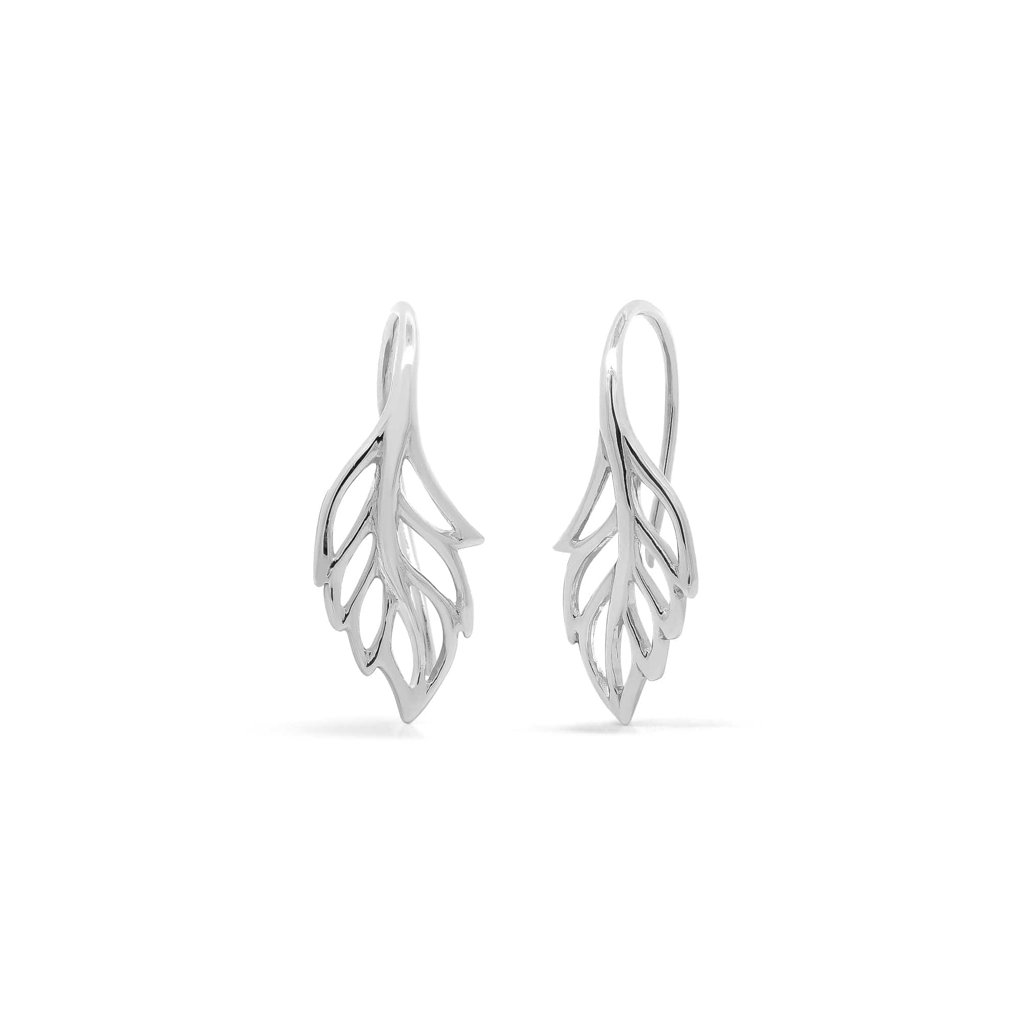 Leaf Shaped Outline Earrings