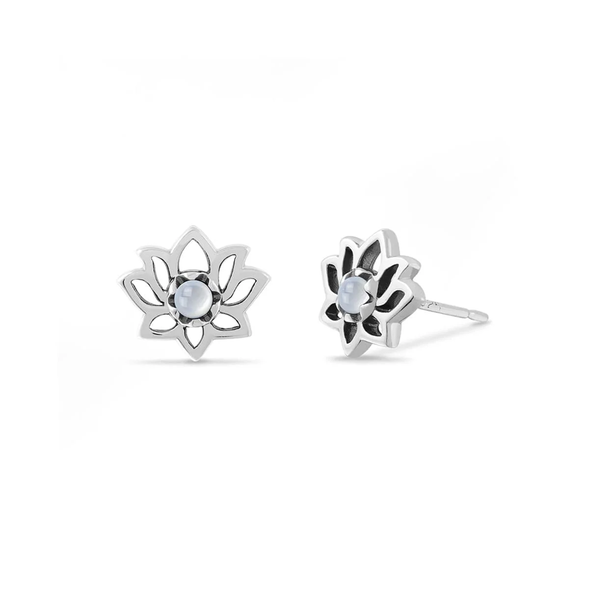 Lotus Studs with Stone - Image 3