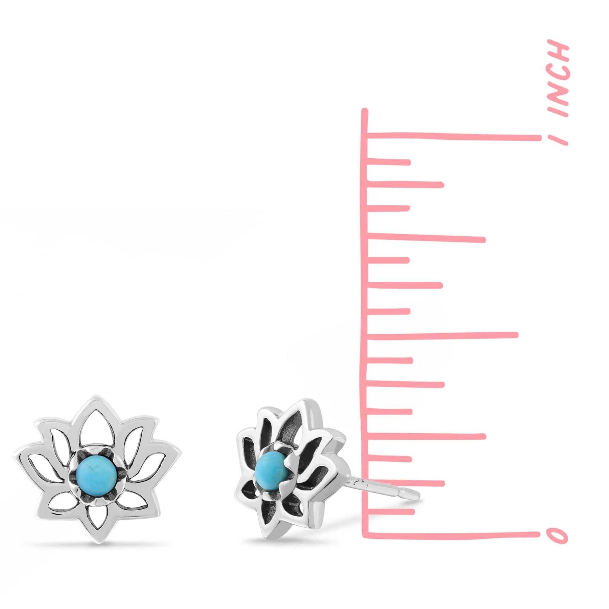 Lotus Studs with Stone - Image 7