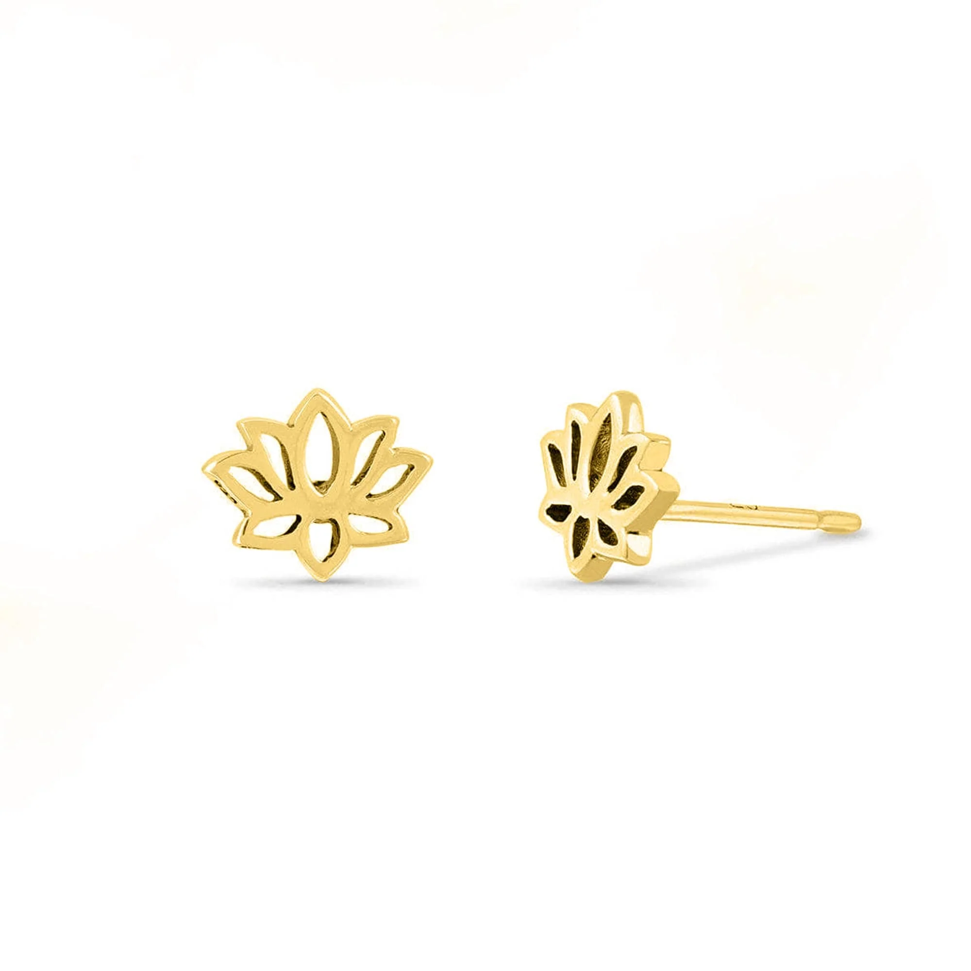 Lotus Flower Stud Earrings - Image 3
