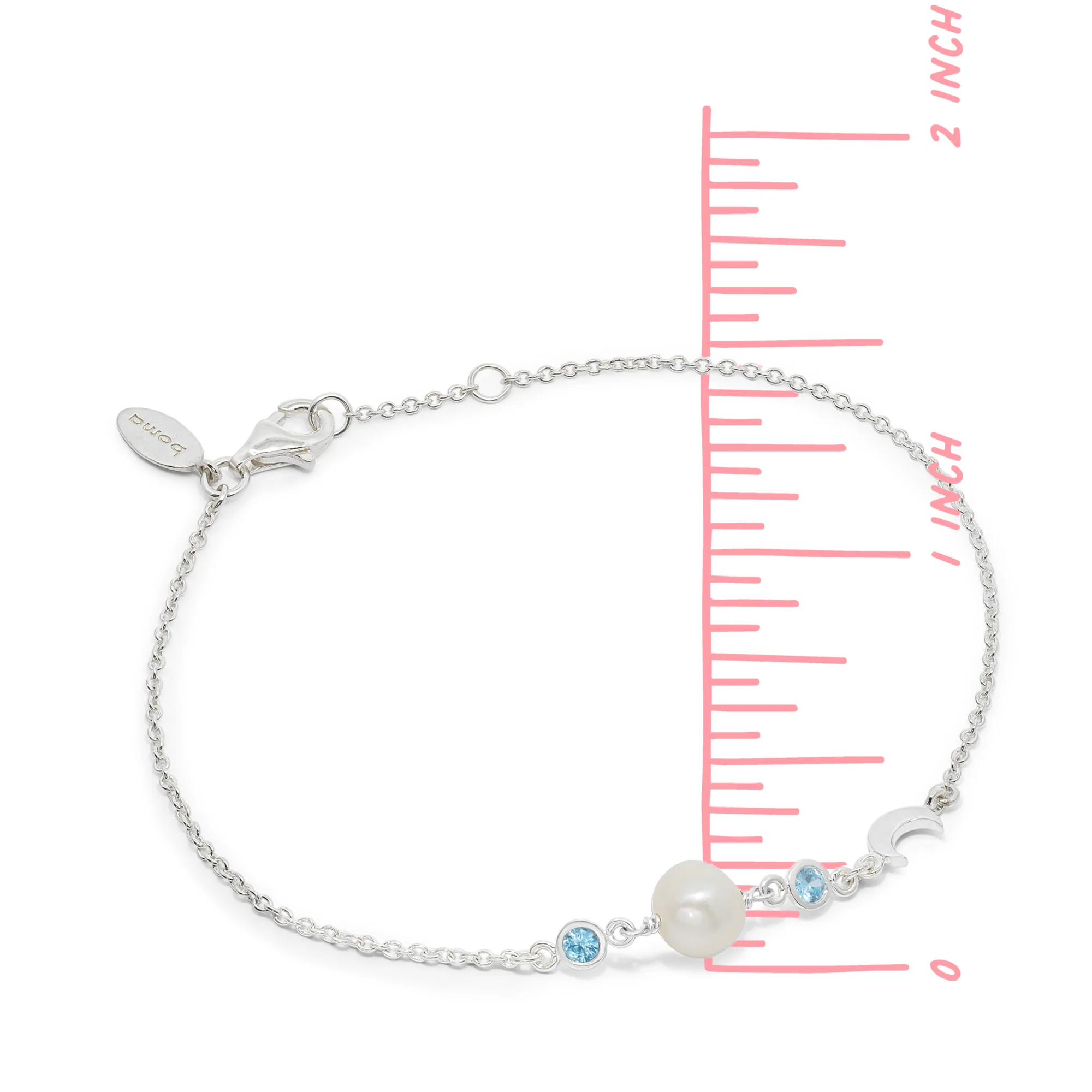 Luna Pearl Bracelet with Stone - Image 7