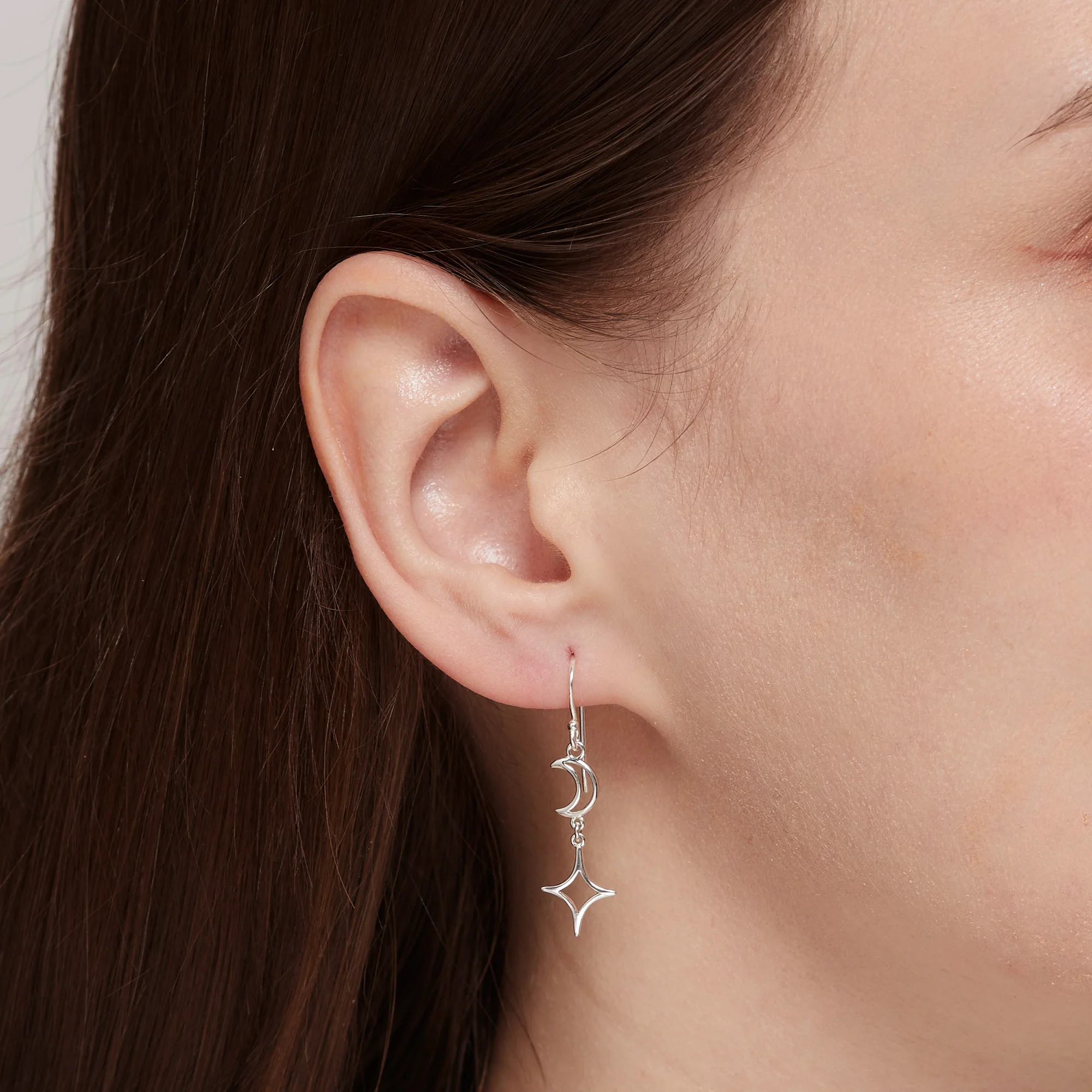 Luna Star Dangle Earrings - Image 2