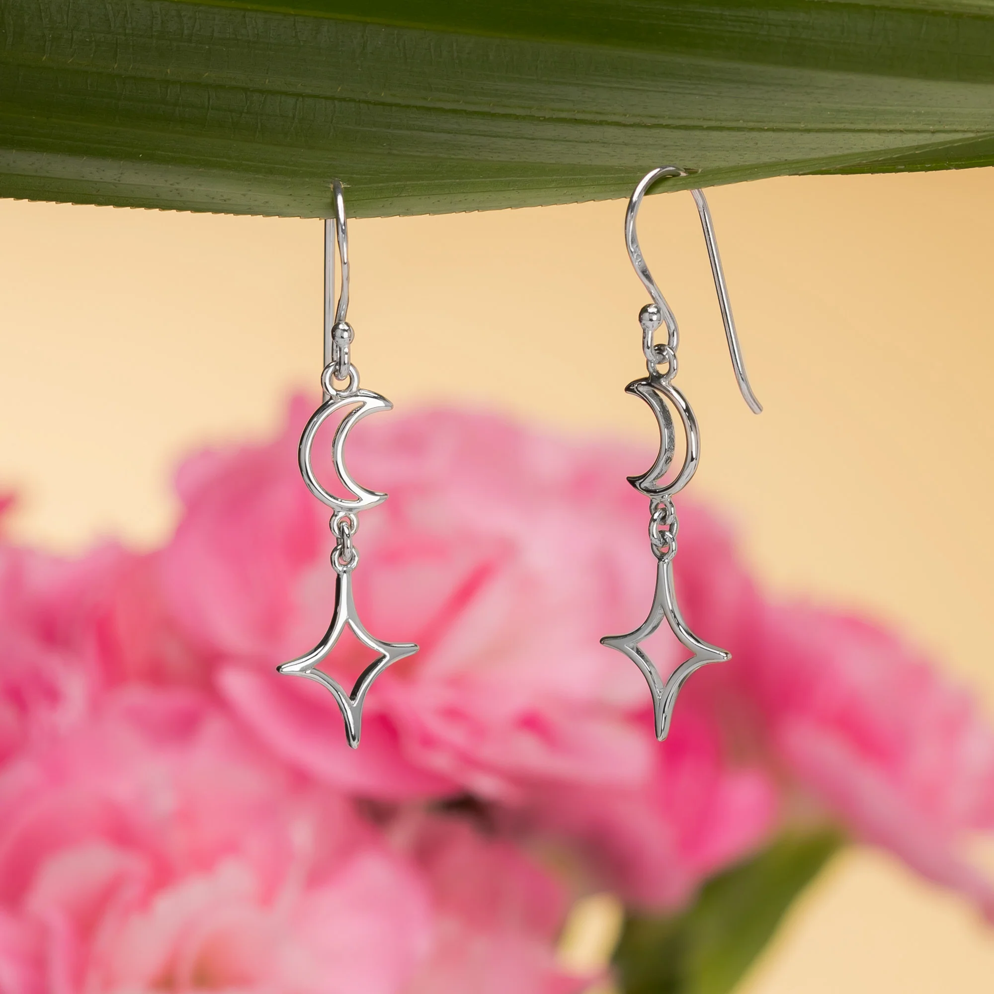 Luna Star Dangle Earrings - Image 3