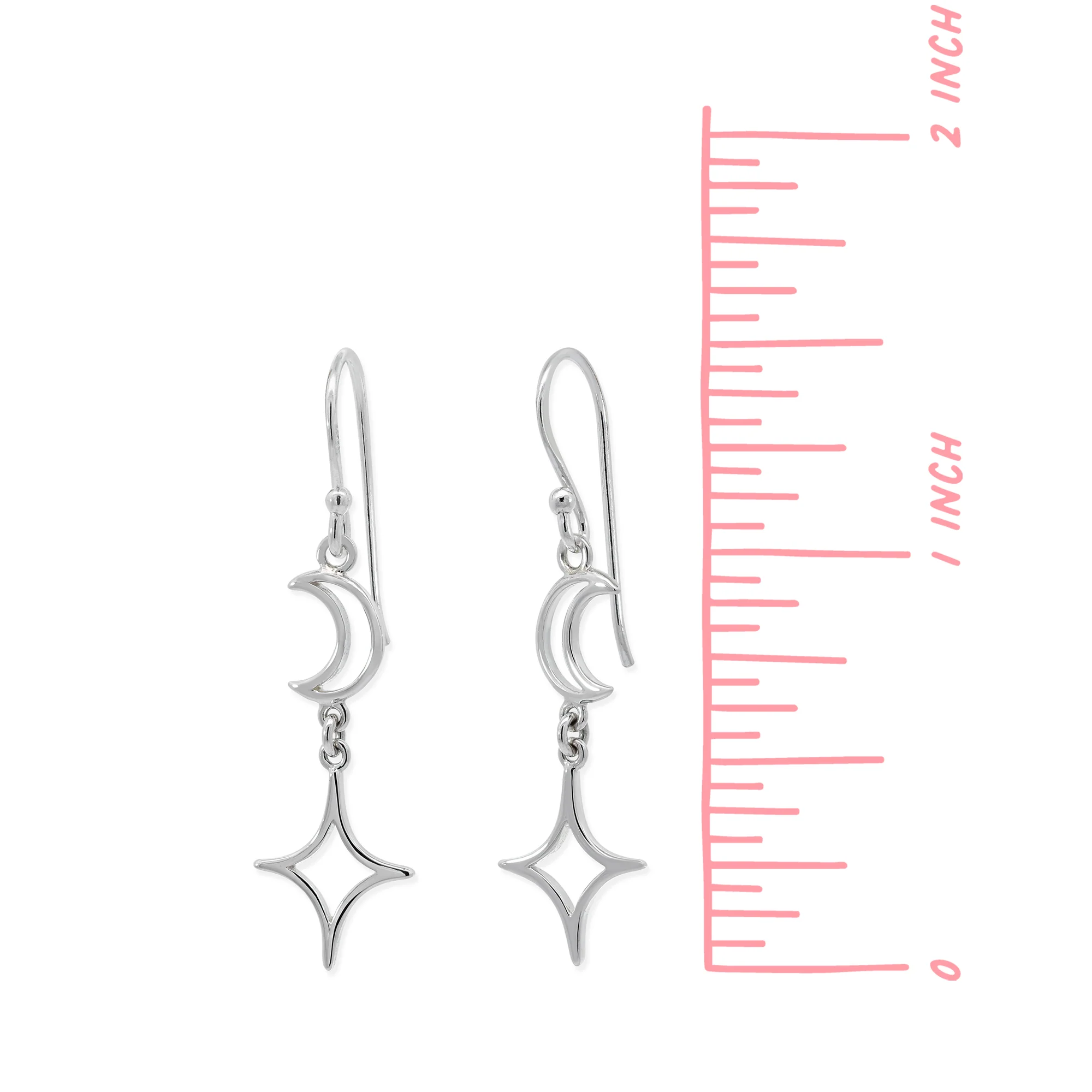 Luna Star Dangle Earrings - Image 4