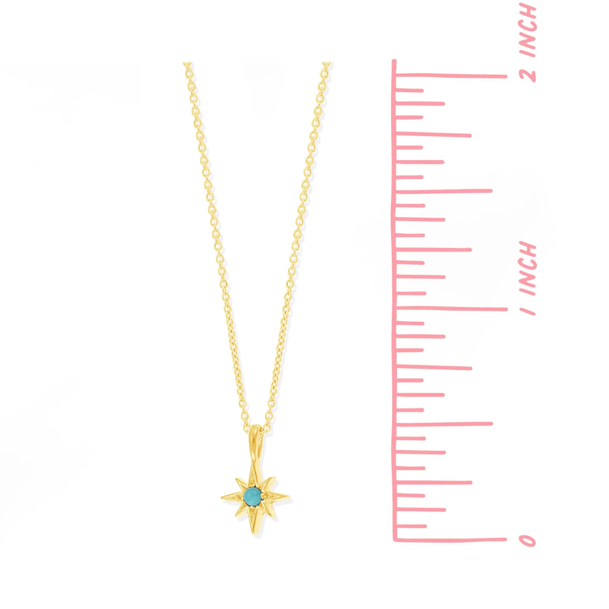 Luna Star Pendant with Stone - Image 5