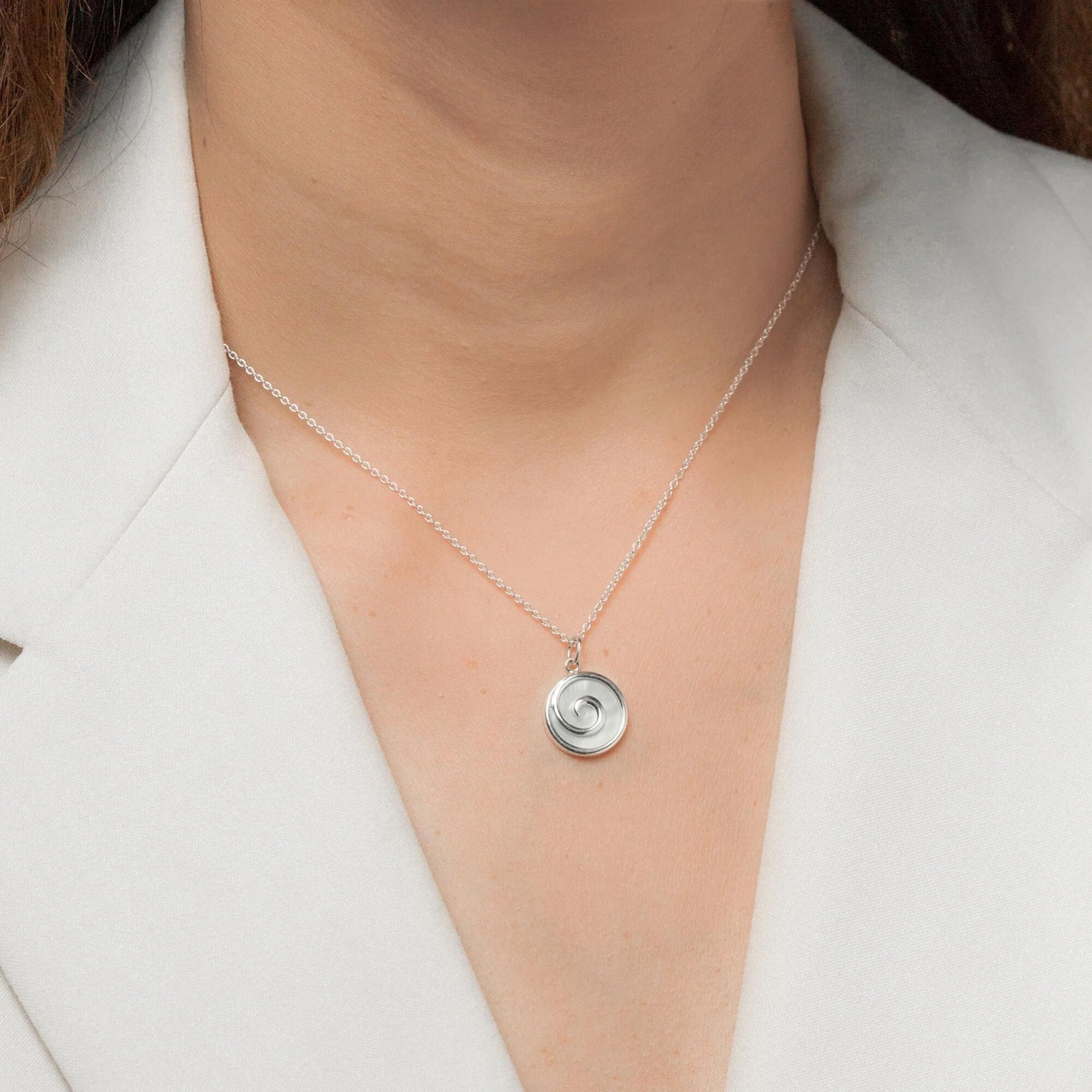 Maori Spiral Necklace with Stone - Image 5