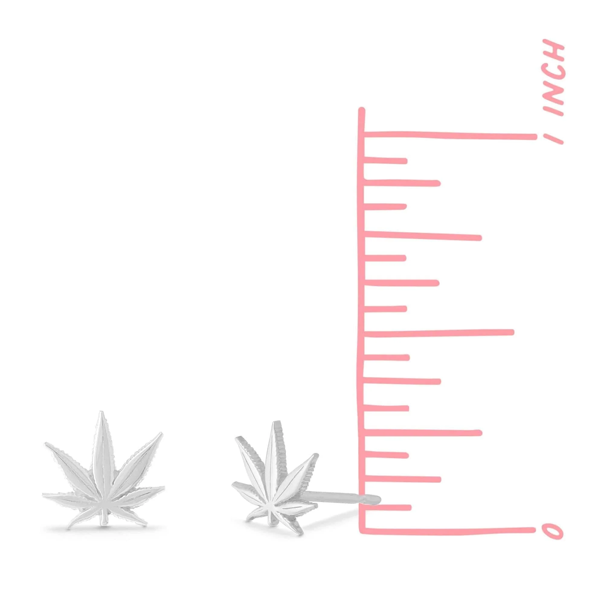 Marijuana Leaf Studs - Image 5