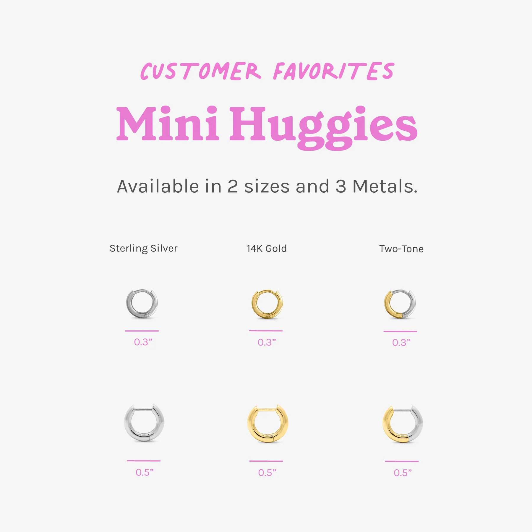 Mini Huggie Hoop Earrings - Image 2