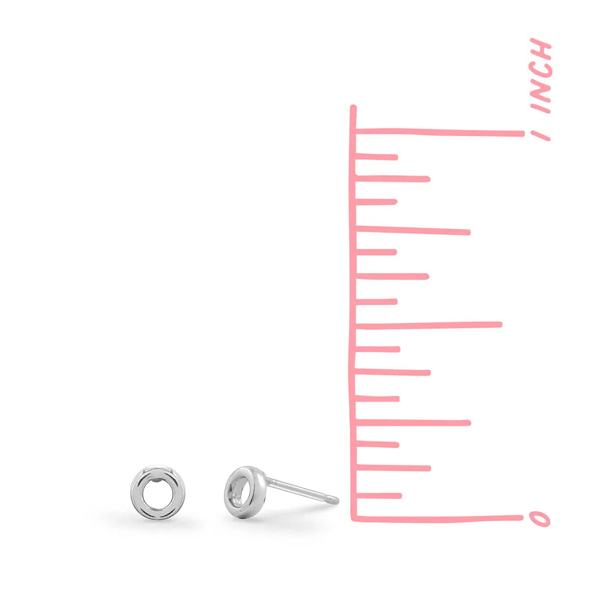 Mini open circle studs - Image 6
