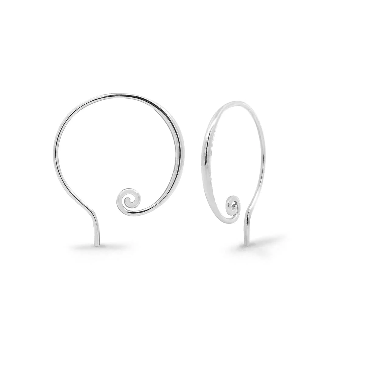 Mini Spiral Pull Through Hoops Earrings