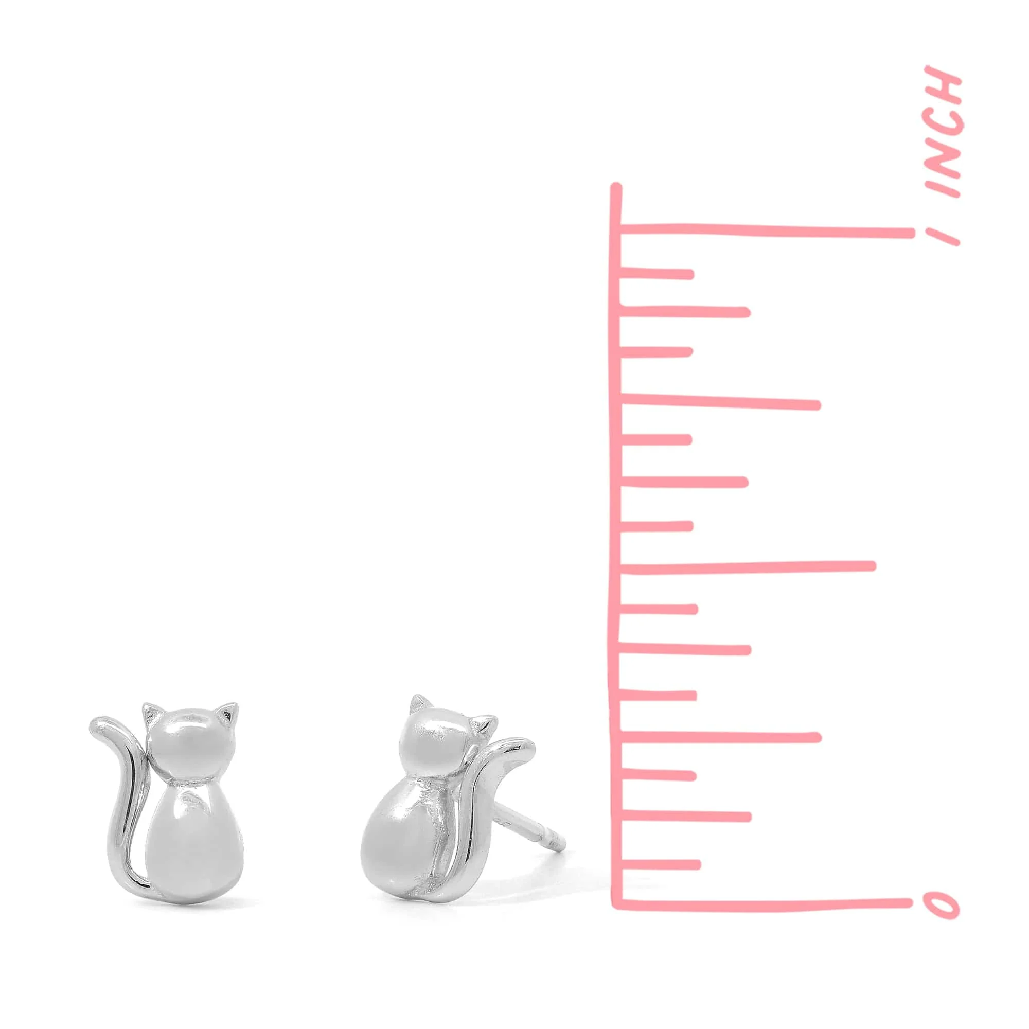 Minimal Cat Earring Studs - Image 4