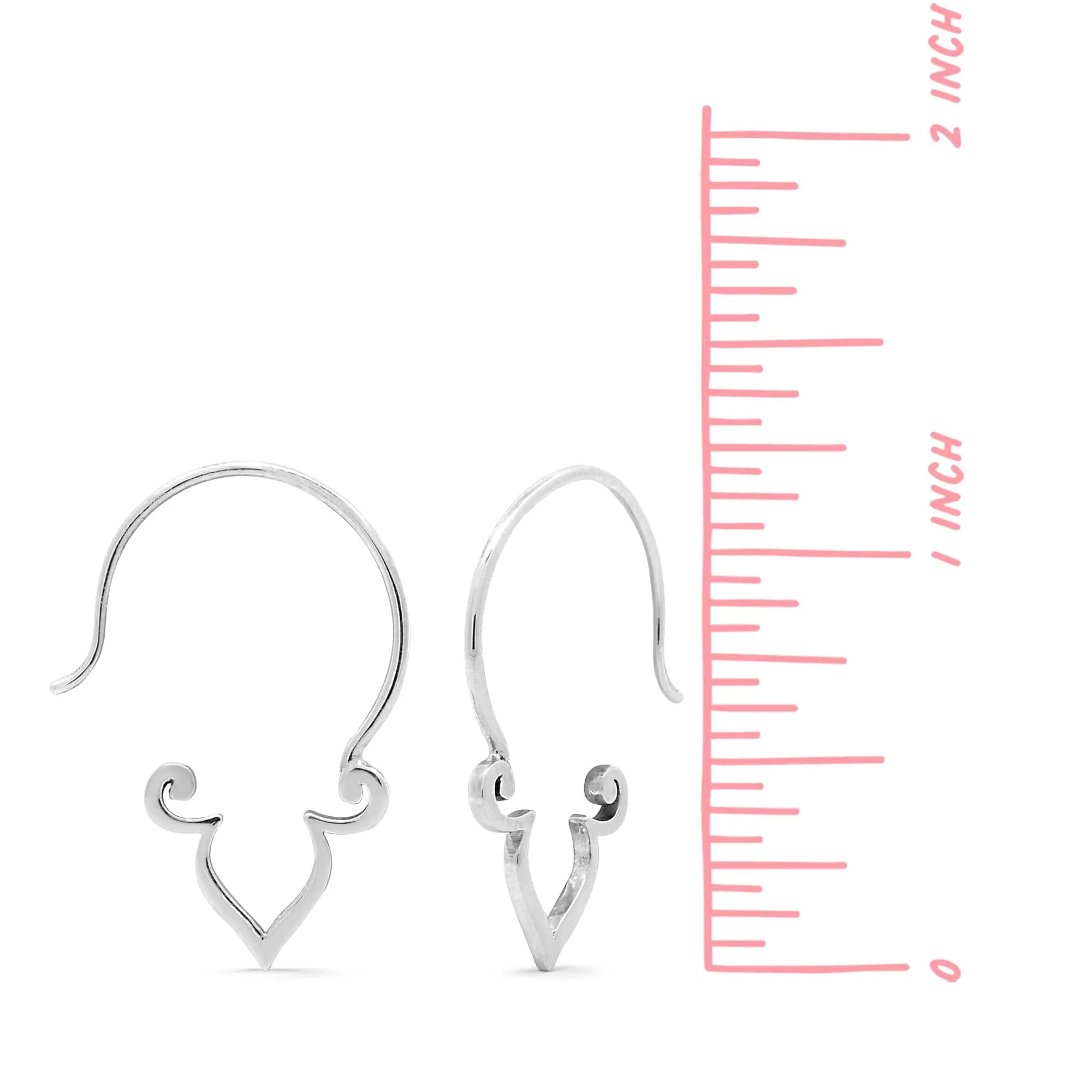 Minimal Pointed Bohemian Pull Through Hoops - Image 4