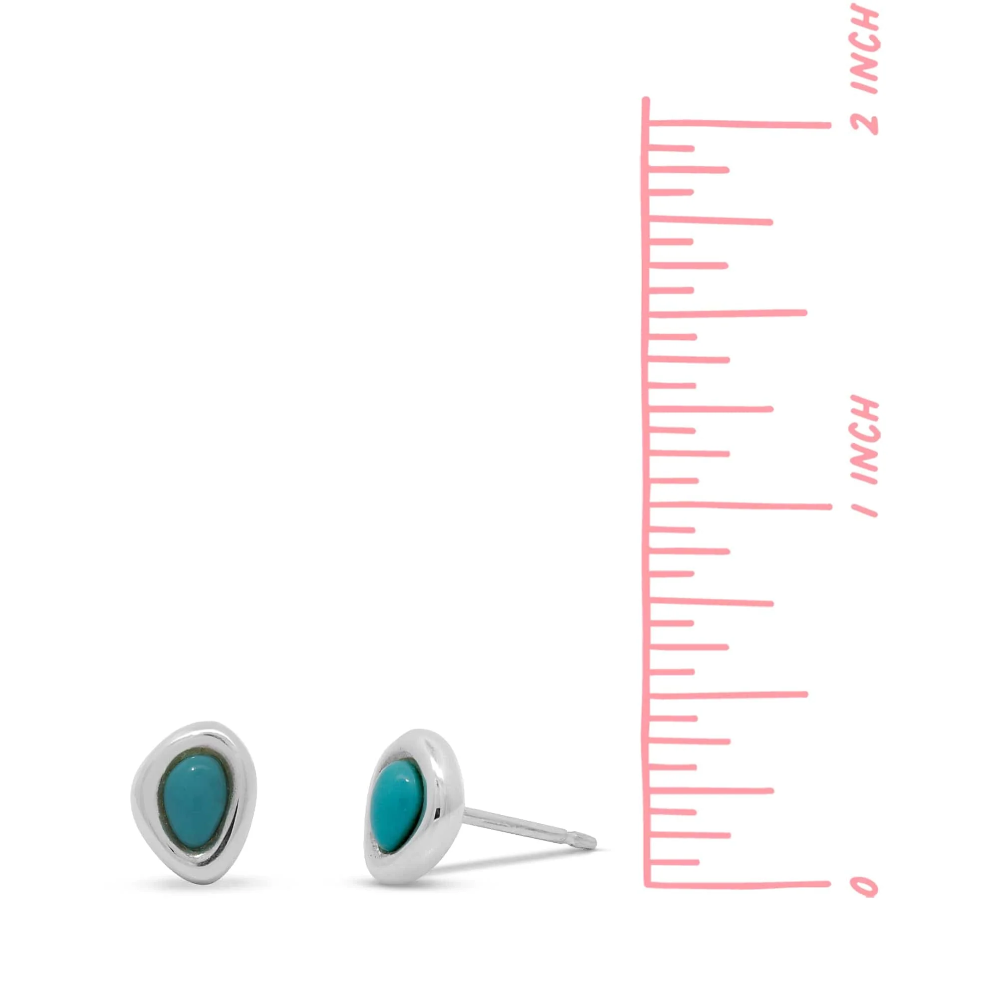 Pebble Studs with Stone - Image 5