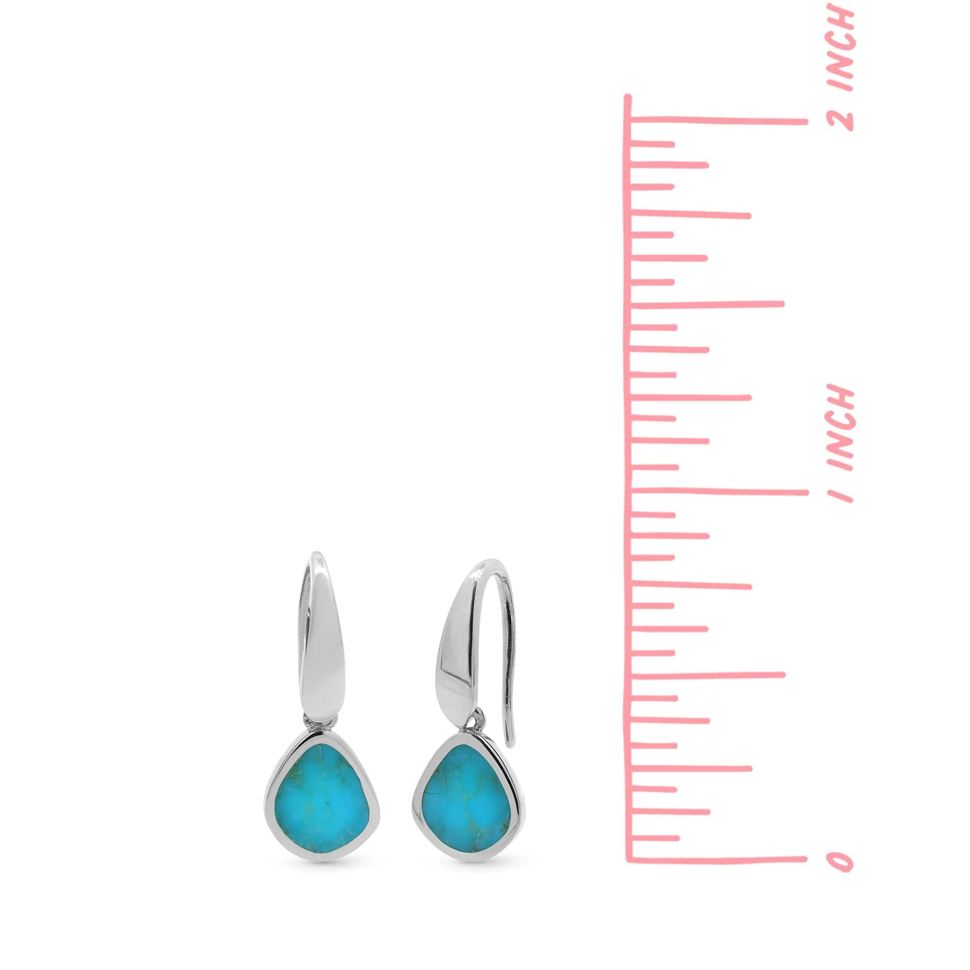 Modern Open Drop Earrings with Stone - Image 7