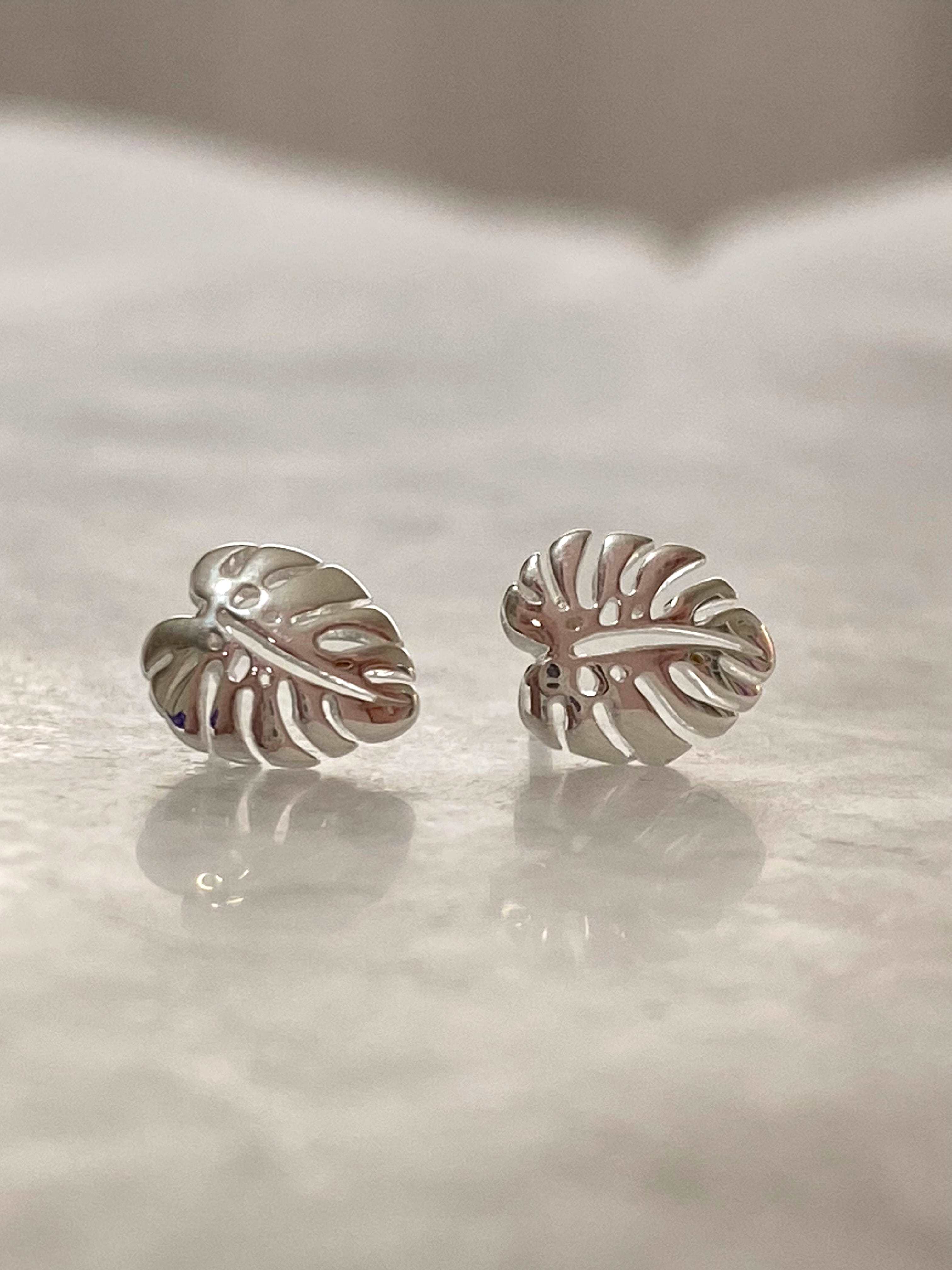 Monstera Leaf Studs - Image 4