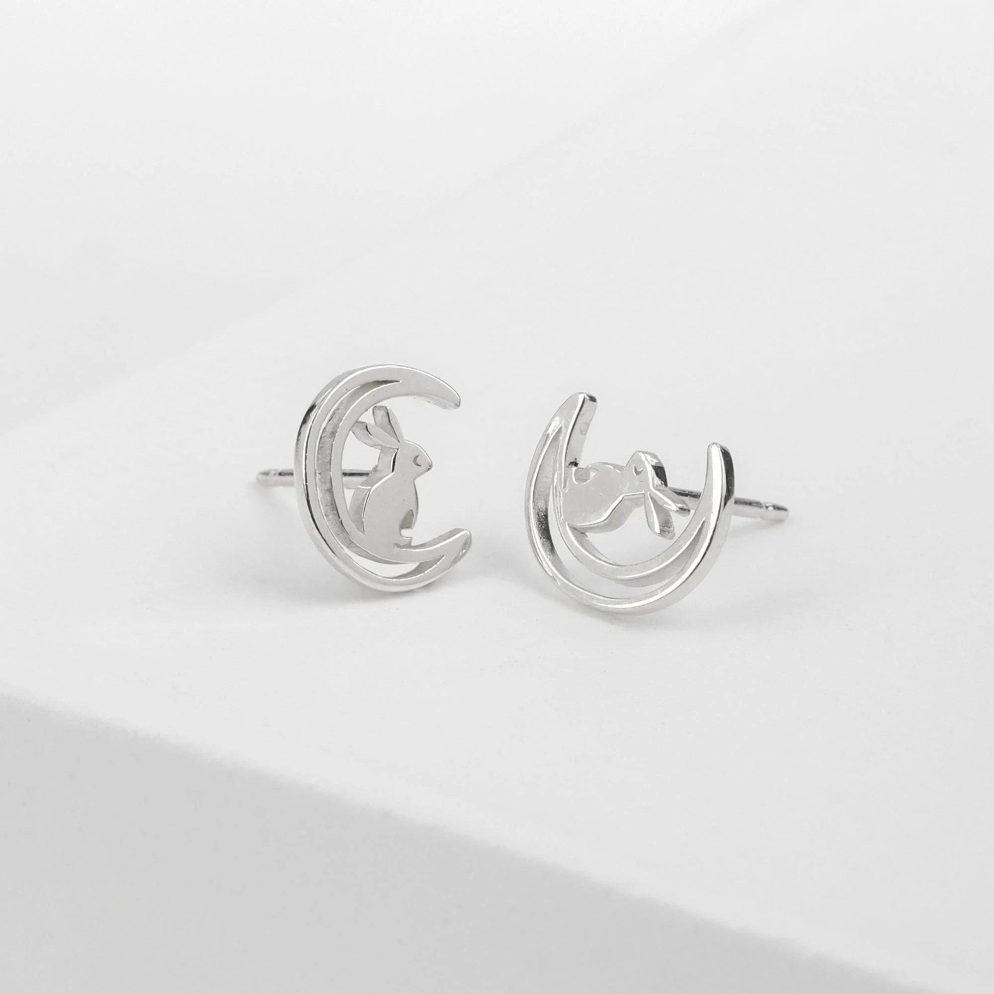 Moon Bunny Stud Earrings - Image 3