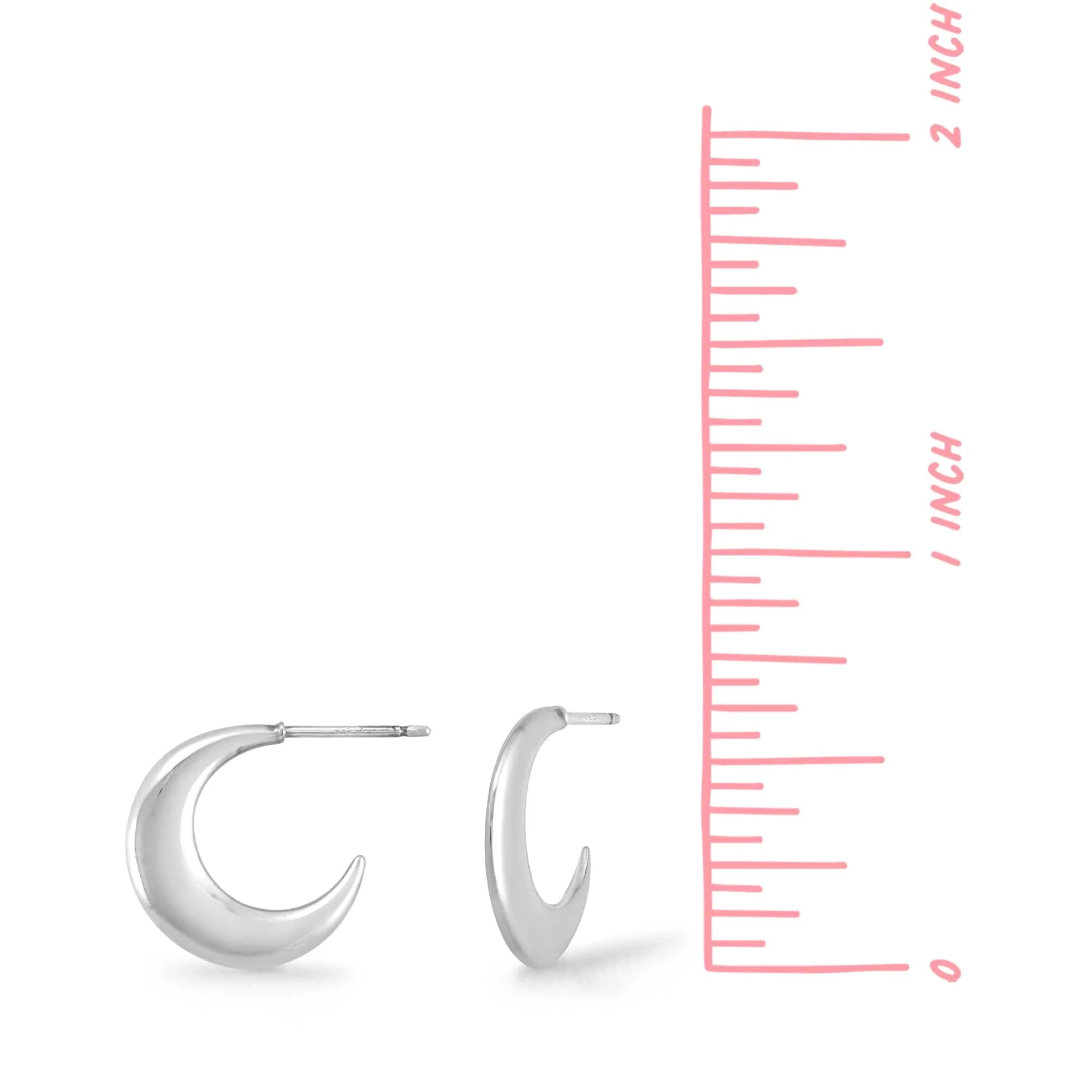 Moon Shape Hoops - Image 4