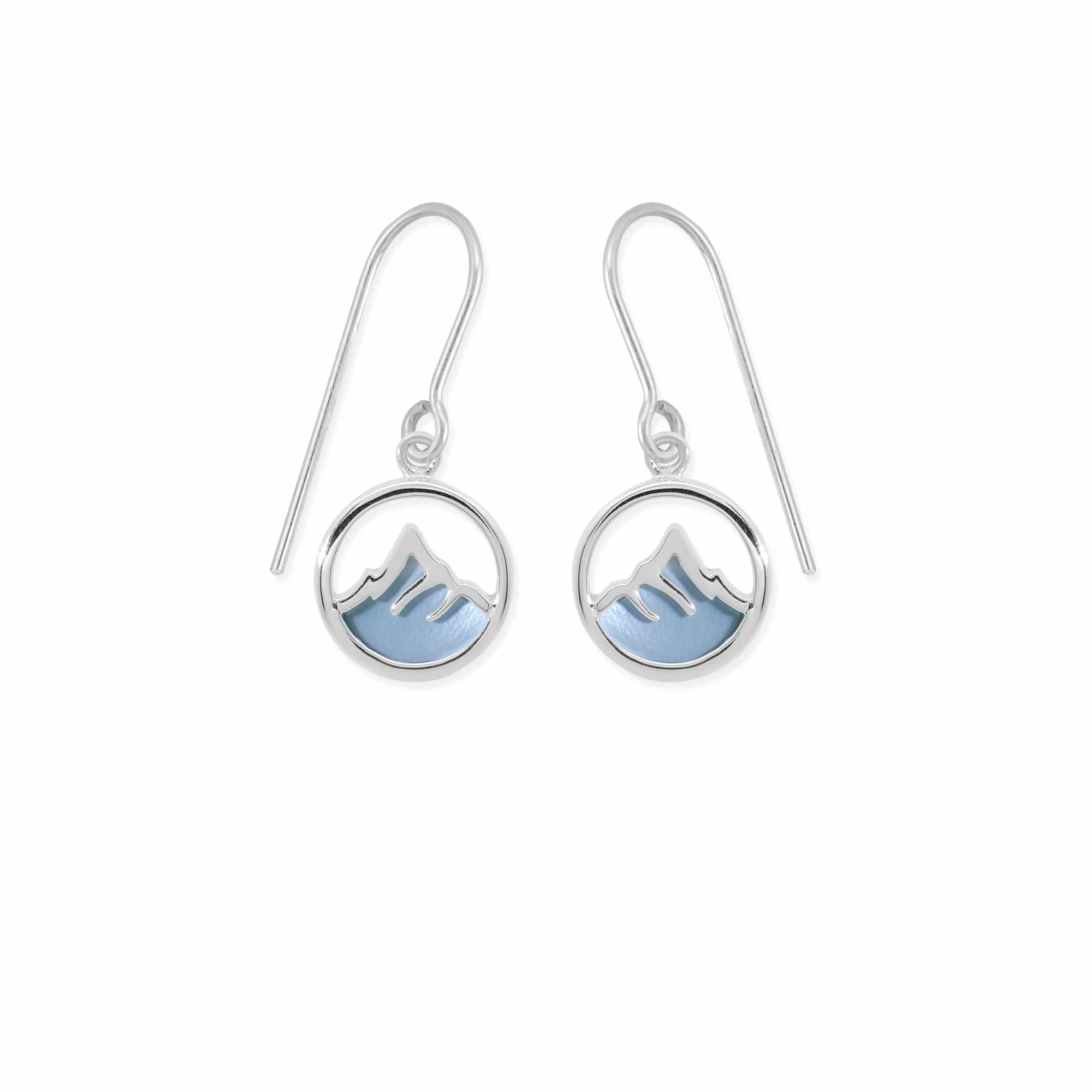 Mountain Peak Earrings with Stone