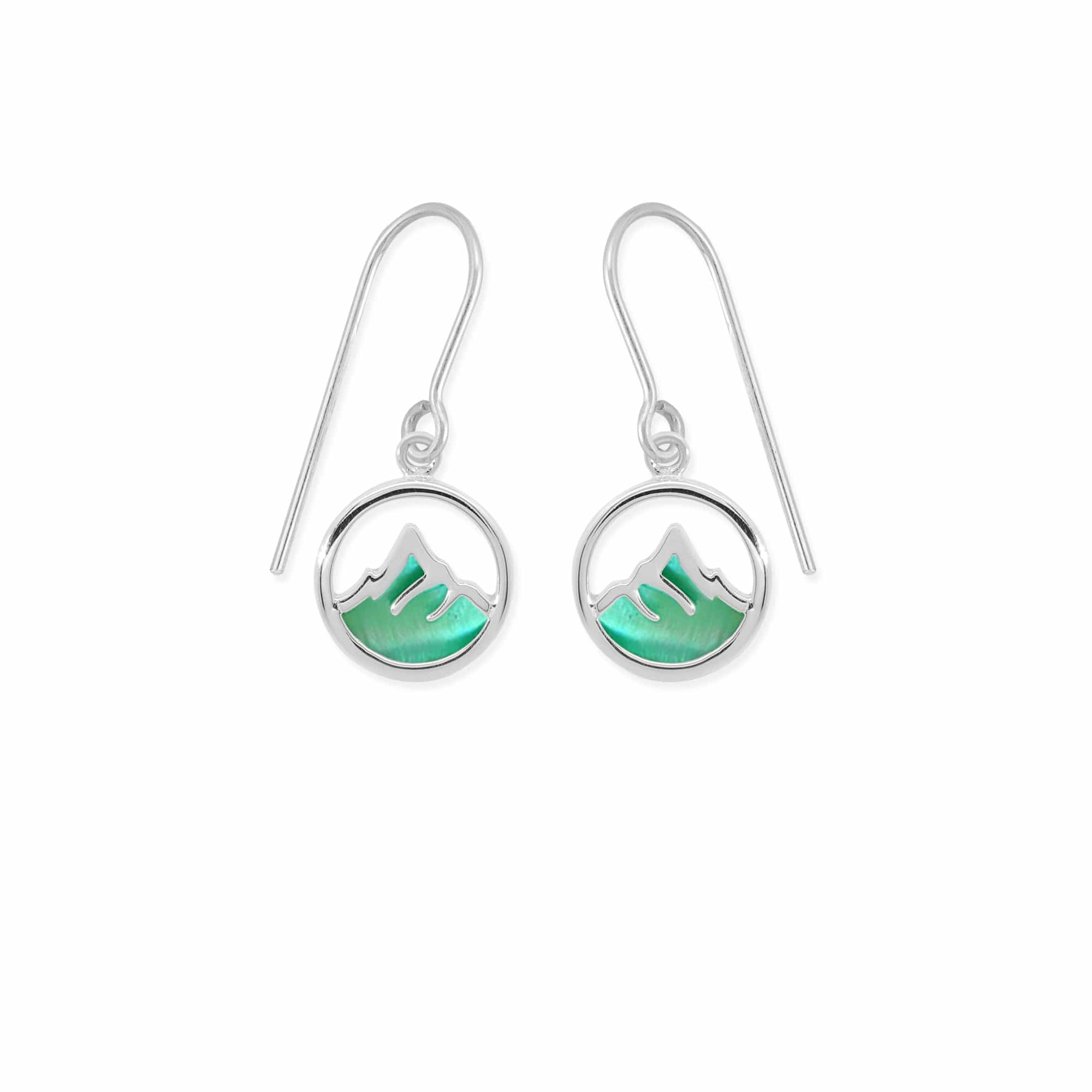 Mountain Peak Earrings with Stone - Image 2