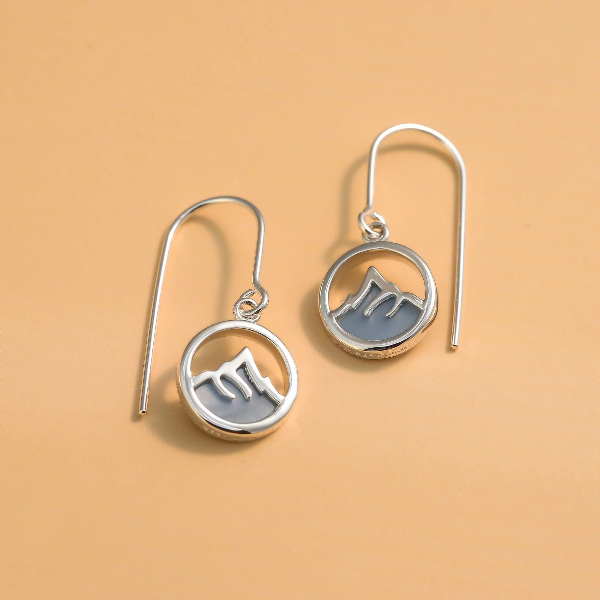Mountain Peak Earrings with Stone - Image 4