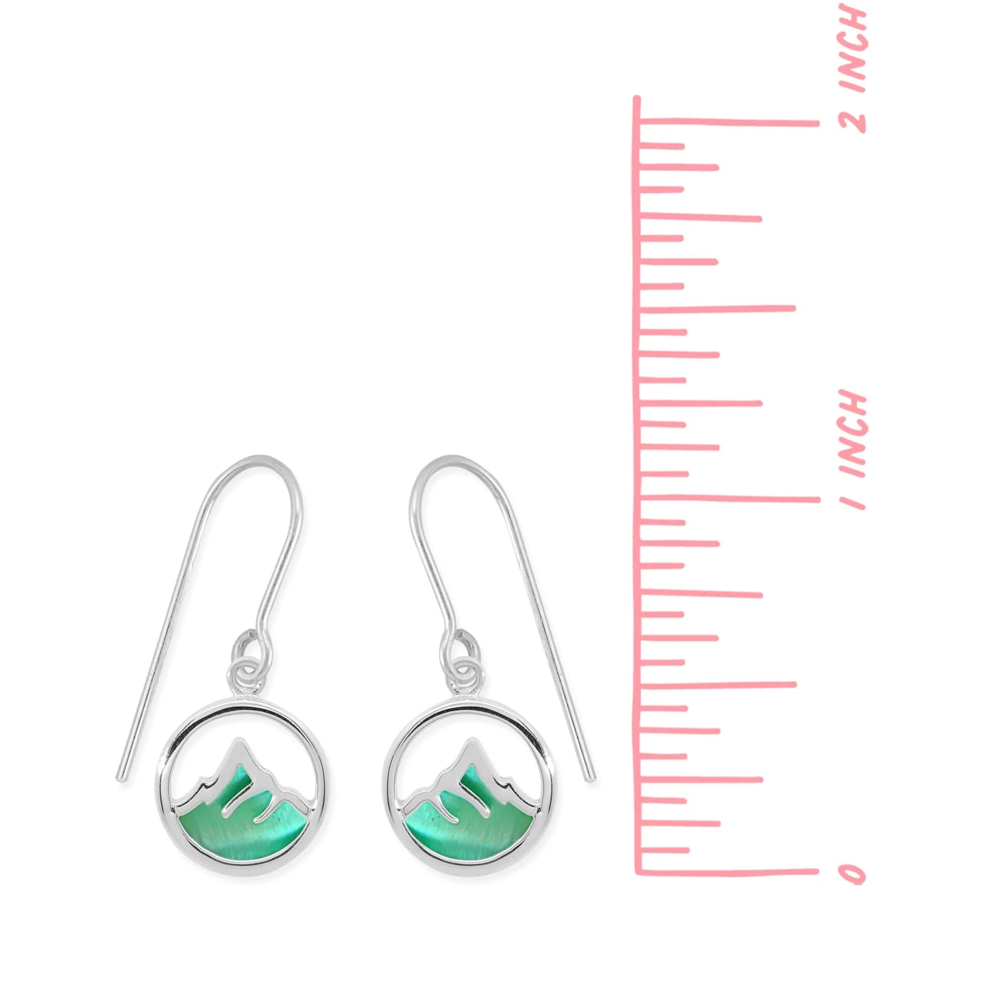 Mountain Peak Earrings with Stone - Image 7