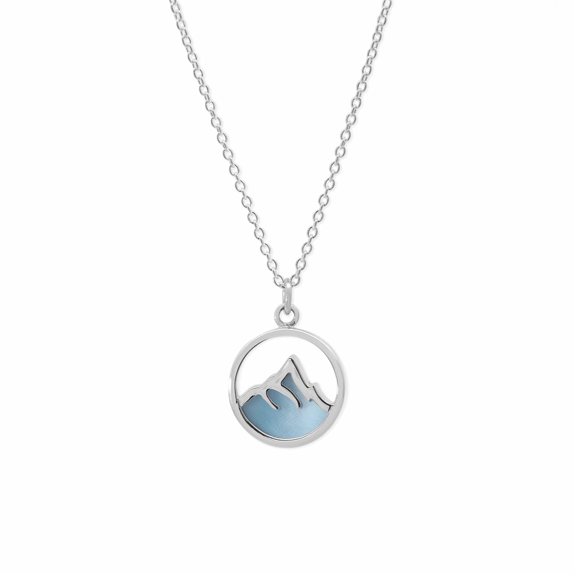 Mountain Peak Necklace with Stone