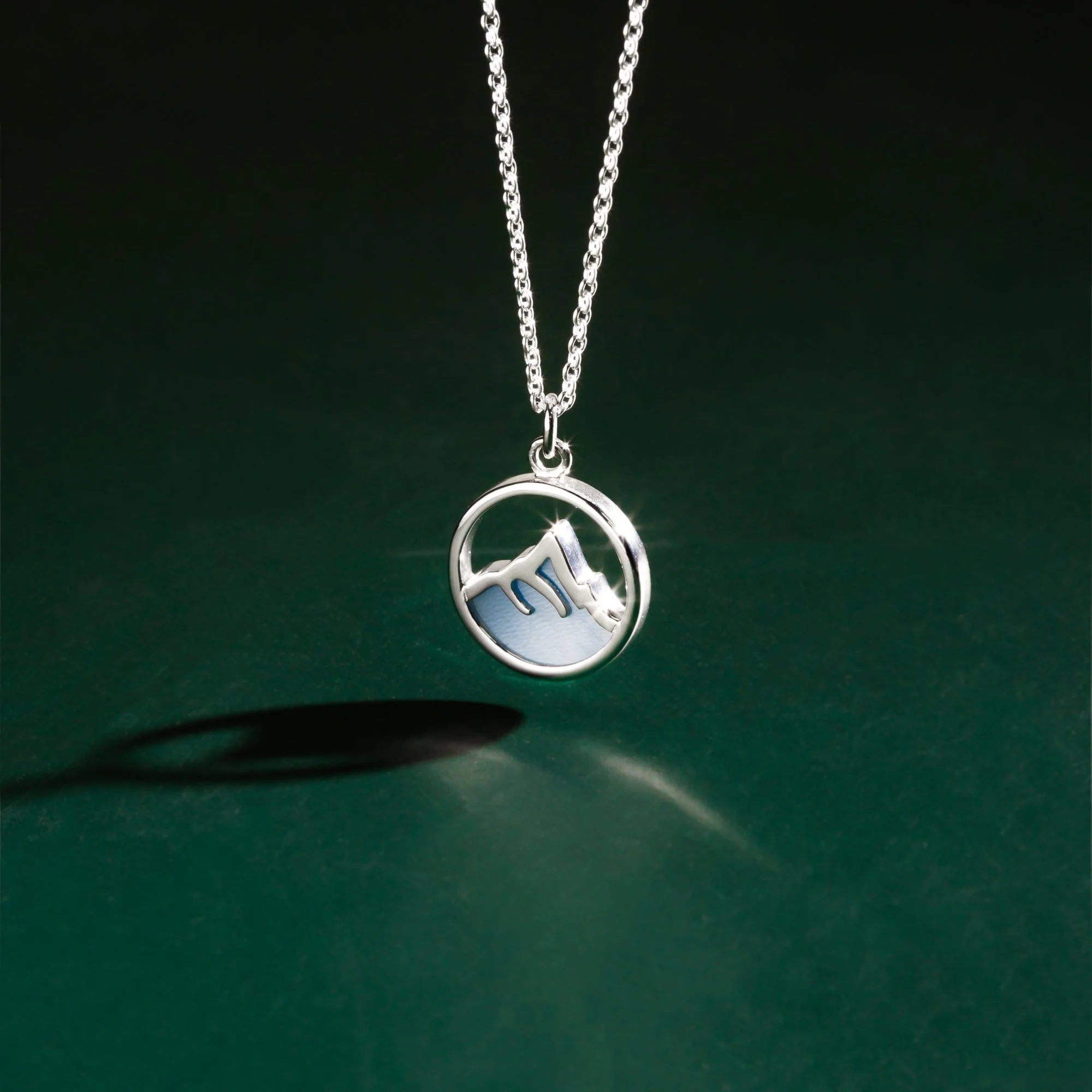 Mountain Peak Necklace with Stone - Image 3