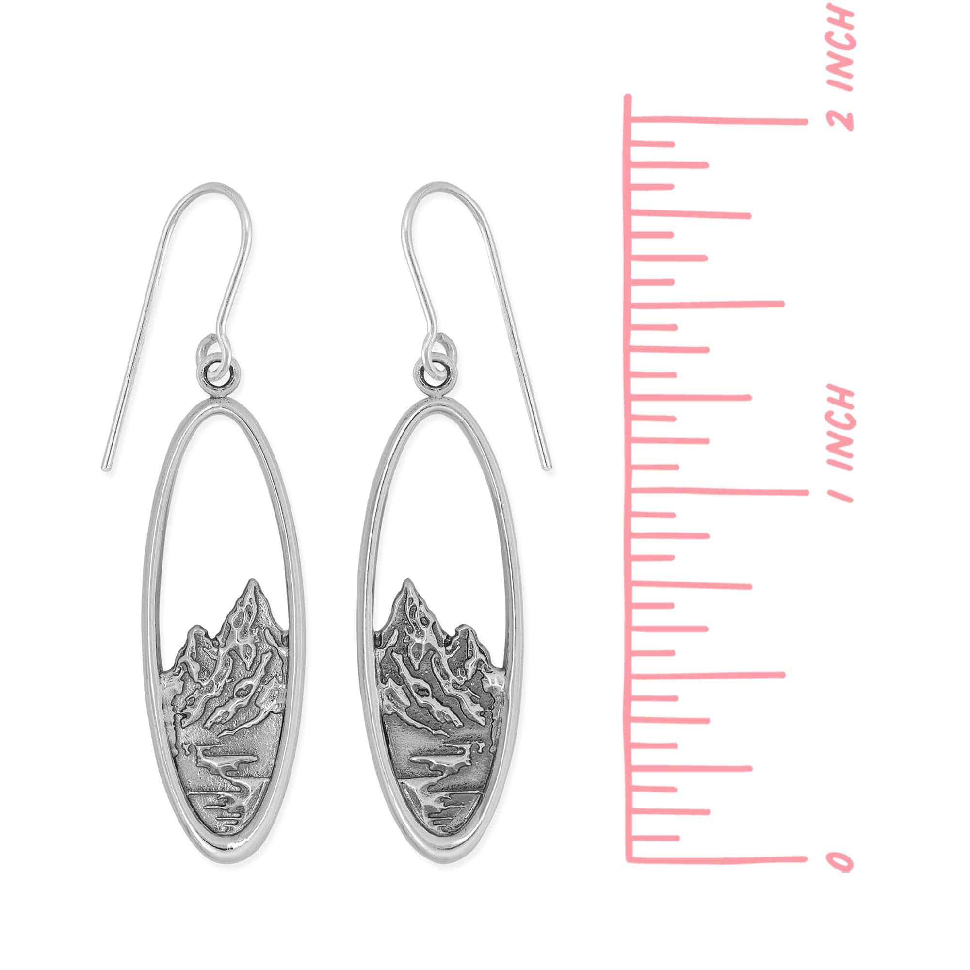 Mountain Terrain Landscape Dangle Earrings - Image 5