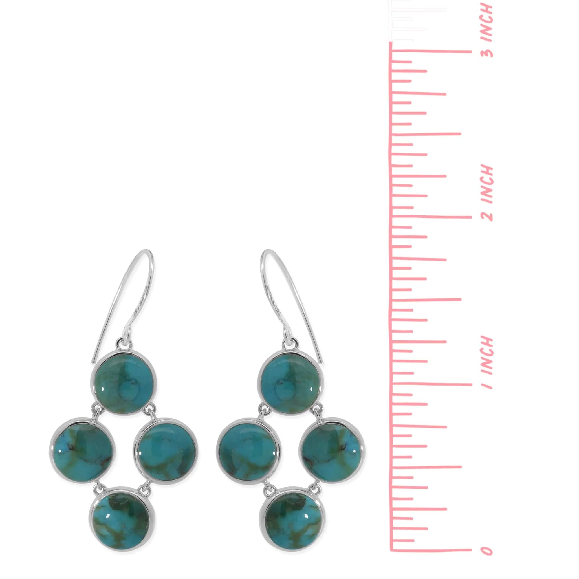 Moving 4-Stone Genuine Dangle Earrings - Image 11