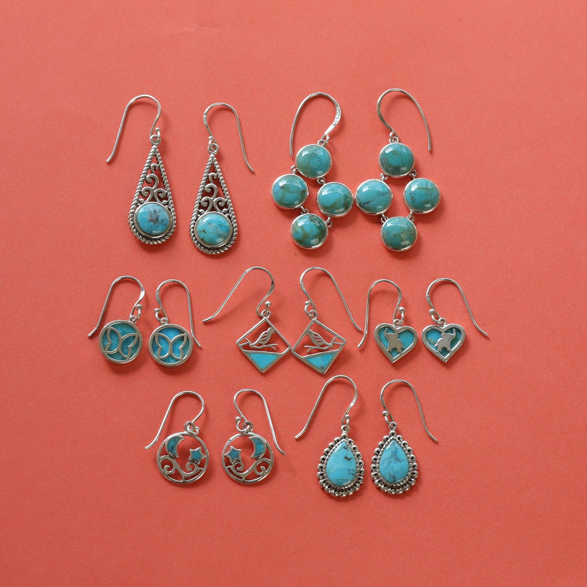 Moving 4-Stone Genuine Dangle Earrings - Image 8