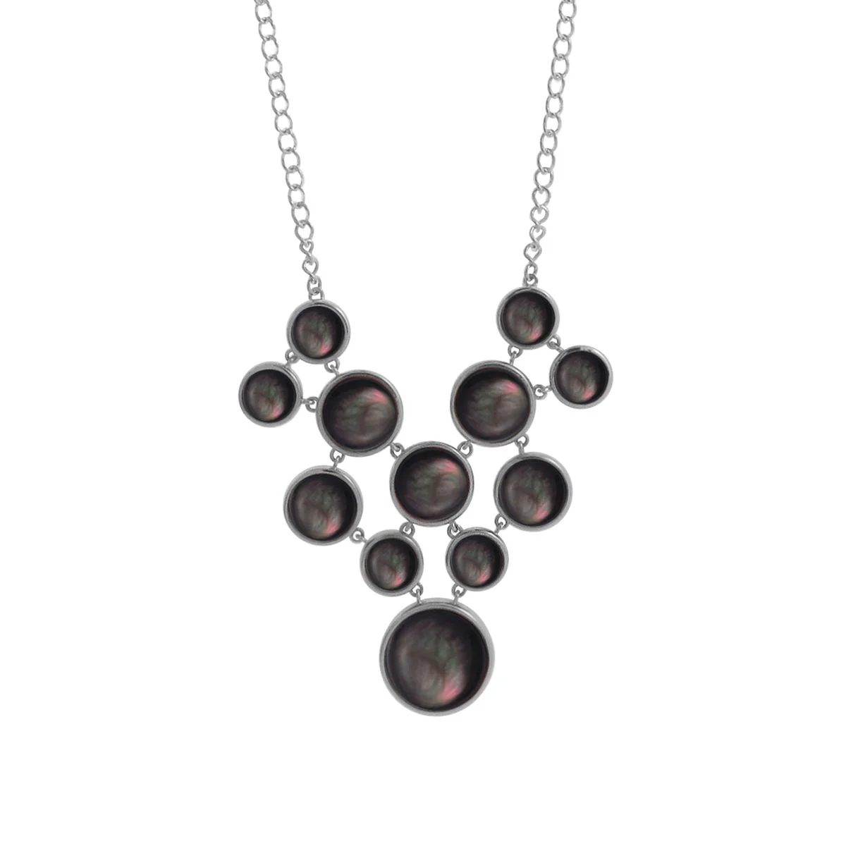 Circle Pendant Necklace with Stone