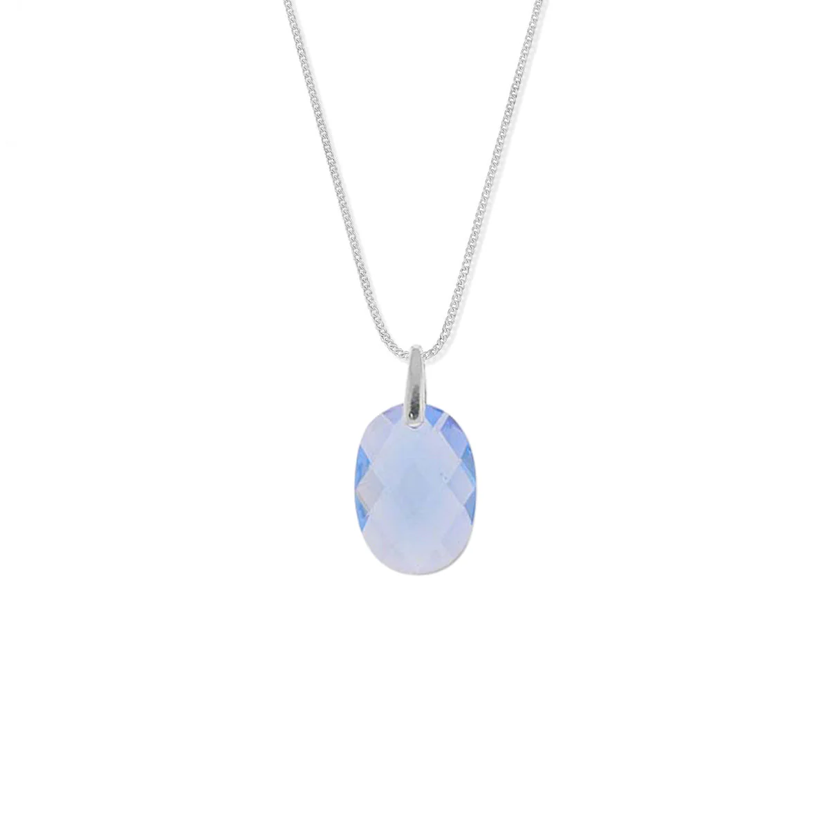 Oval Gemstone Necklace