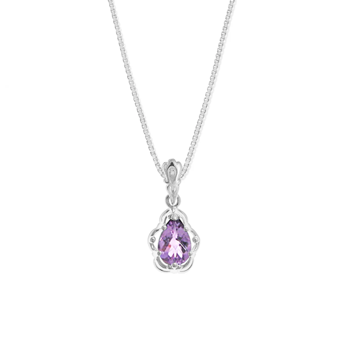 Pear Gemstone Necklace