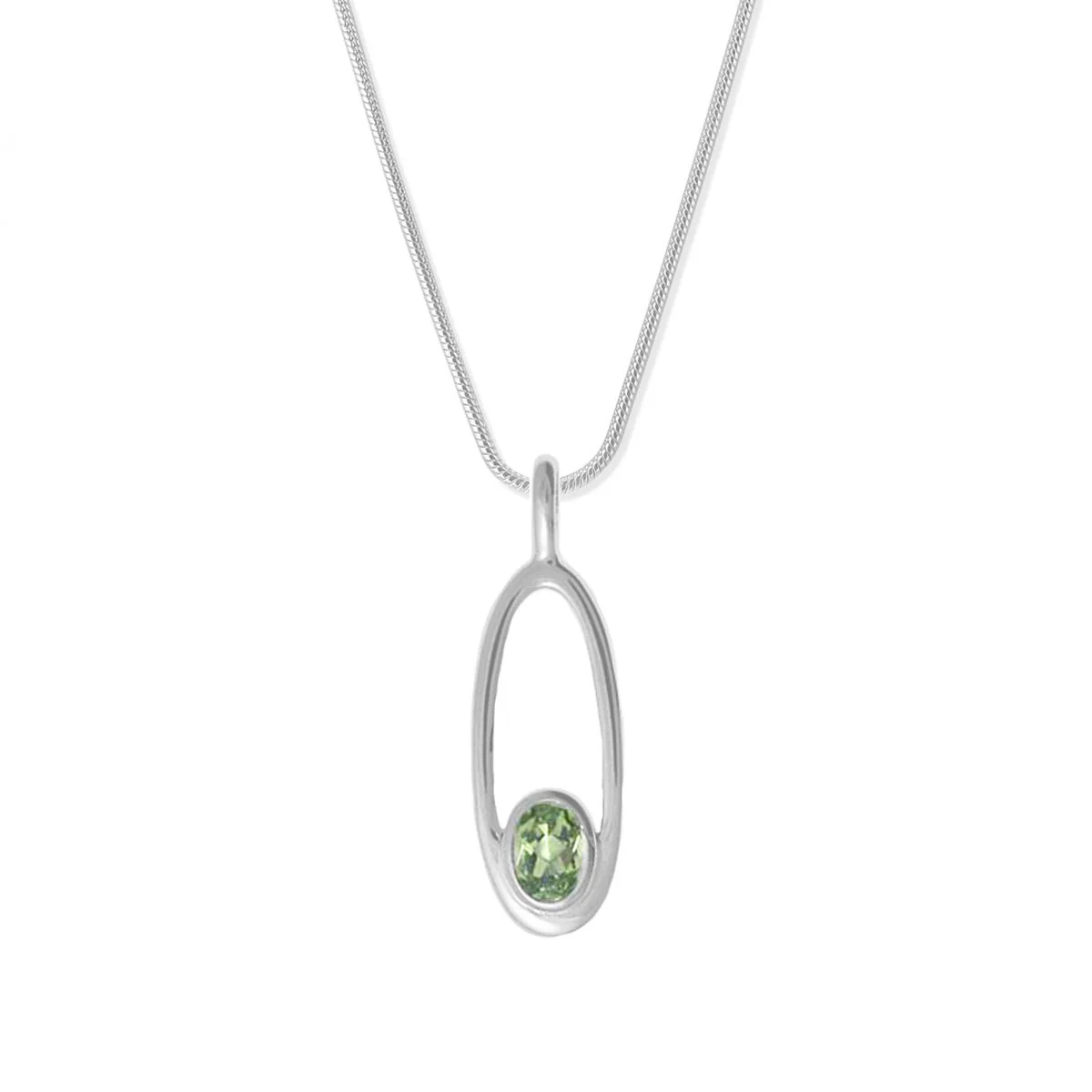 Oval Gemstone Necklace - Image 2