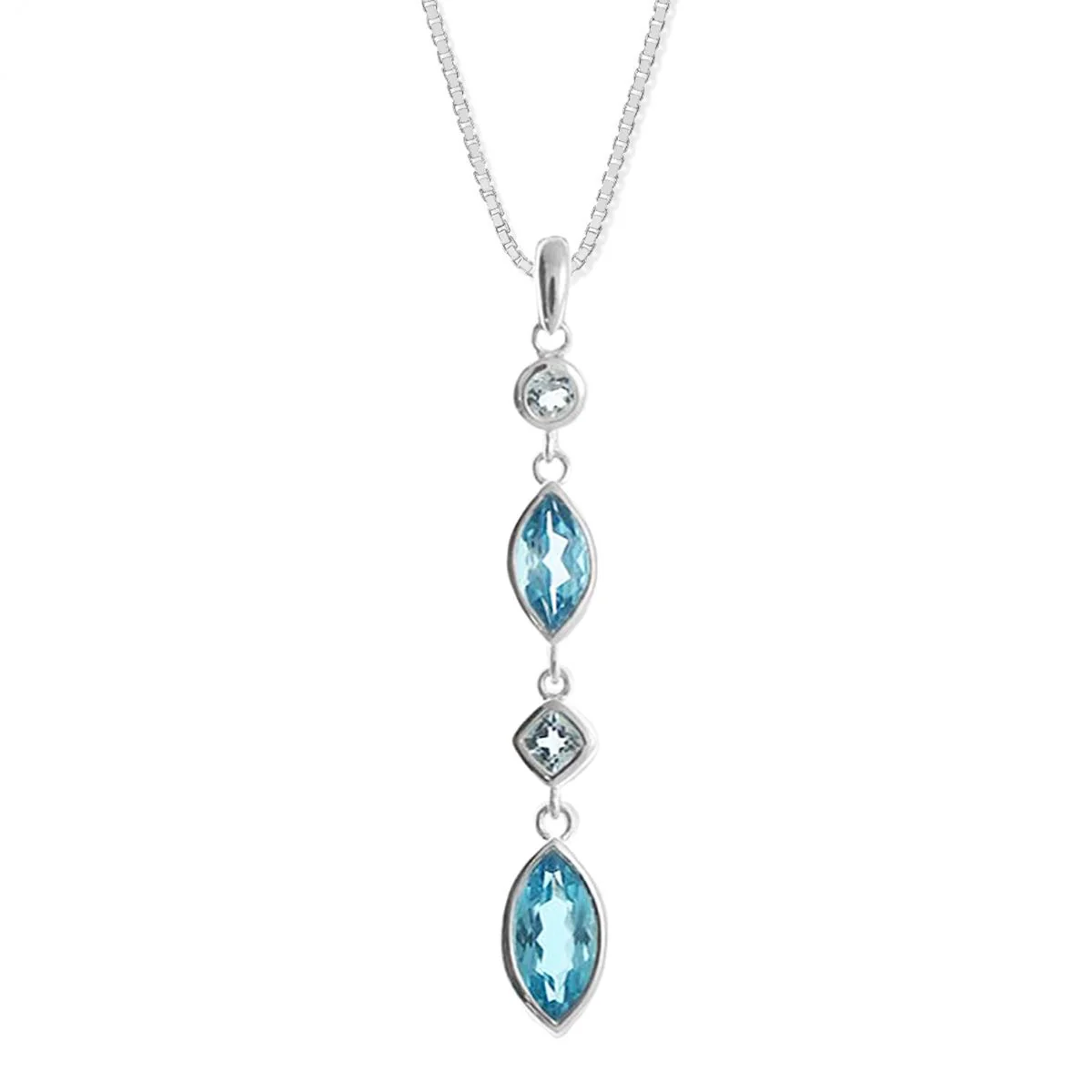 Drop Gemstone Necklace - Image 2
