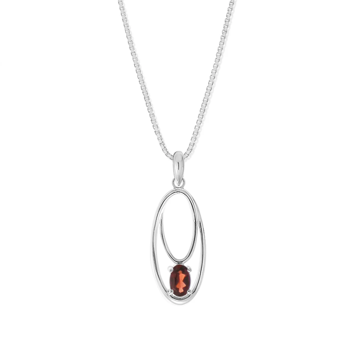 Oval Gemstone Necklace - Image 2