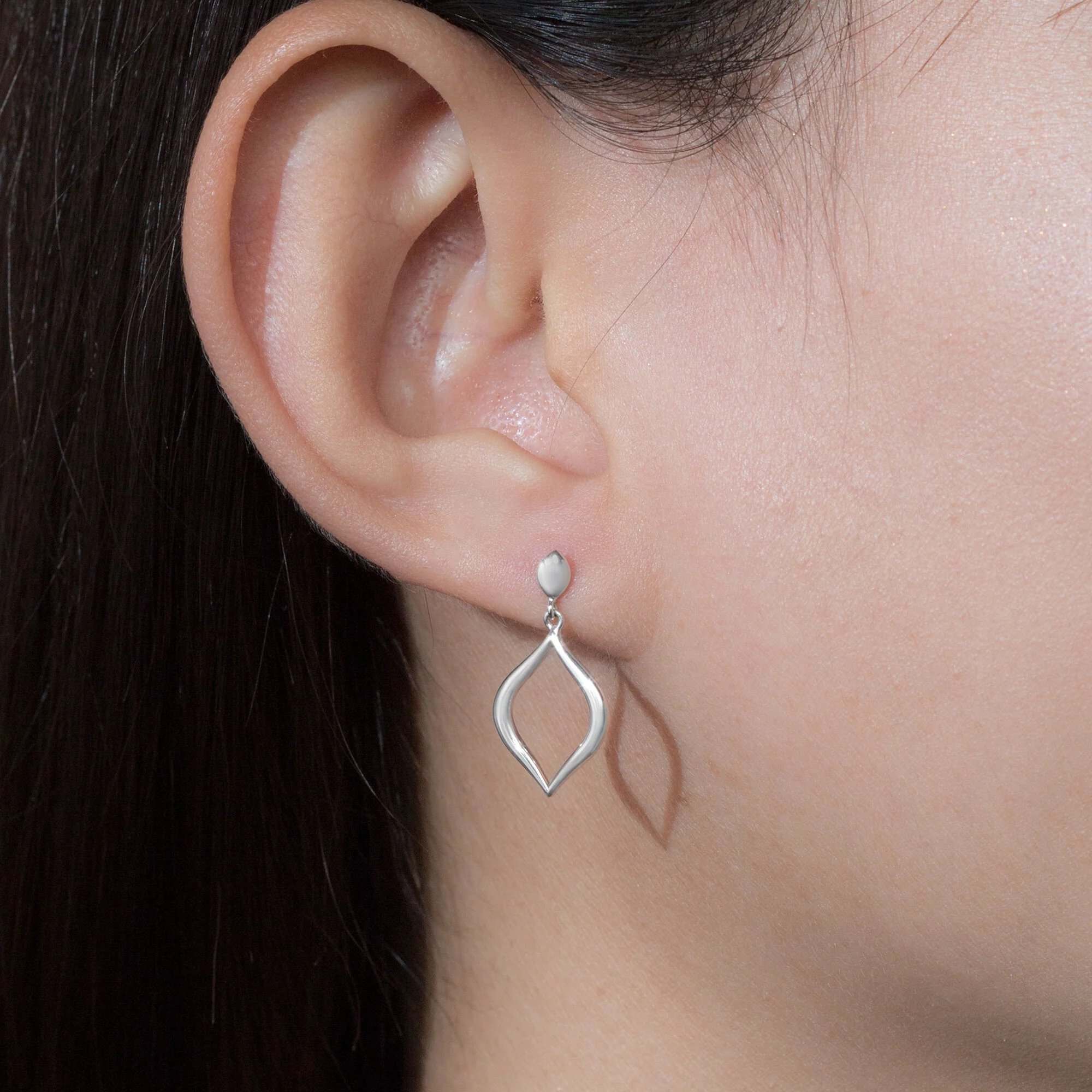 Open Marquise Dangle Earrings - Image 2