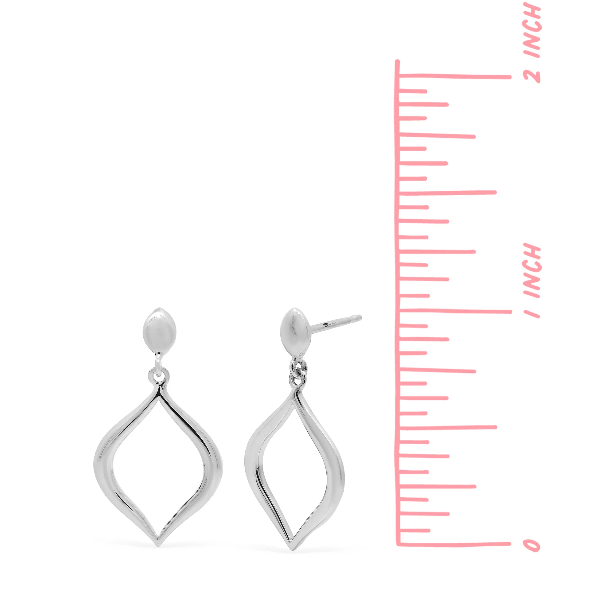 Open Marquise Dangle Earrings - Image 4