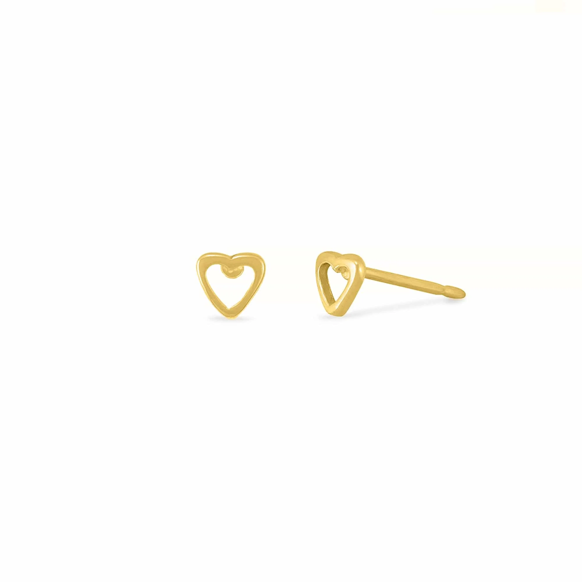 Open Mini Heart Earrings - Image 3