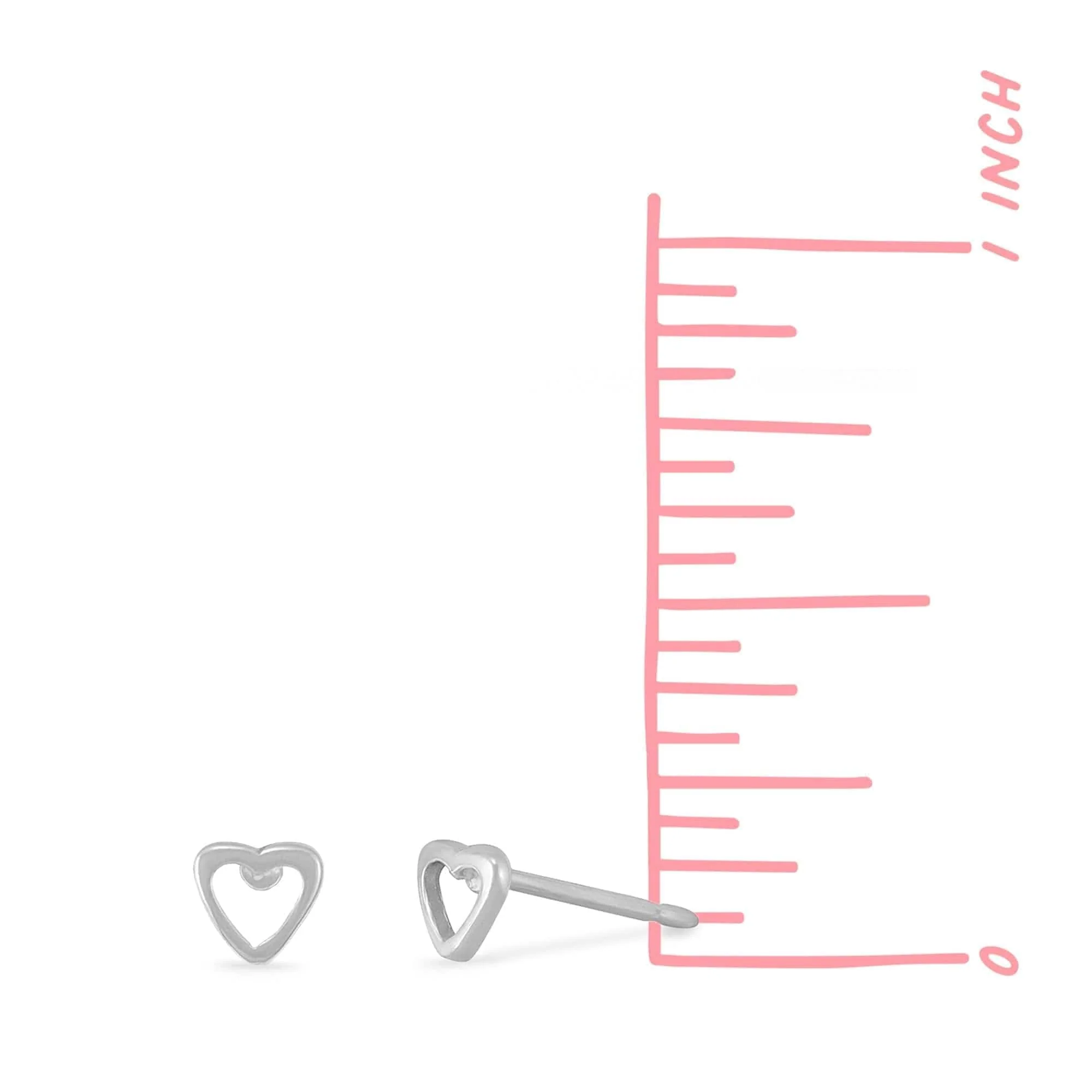 Open Mini Heart Earrings - Image 5