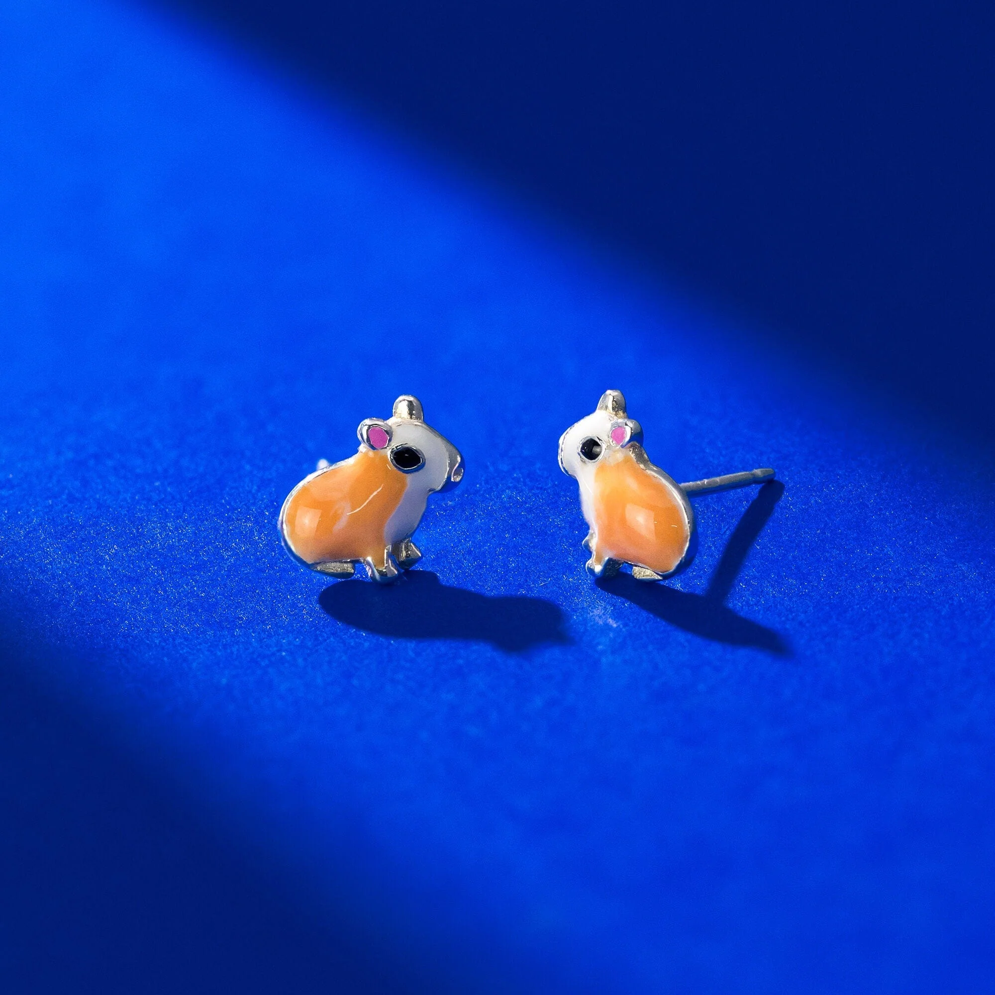 Orange Capybara Earring Studs - Image 3
